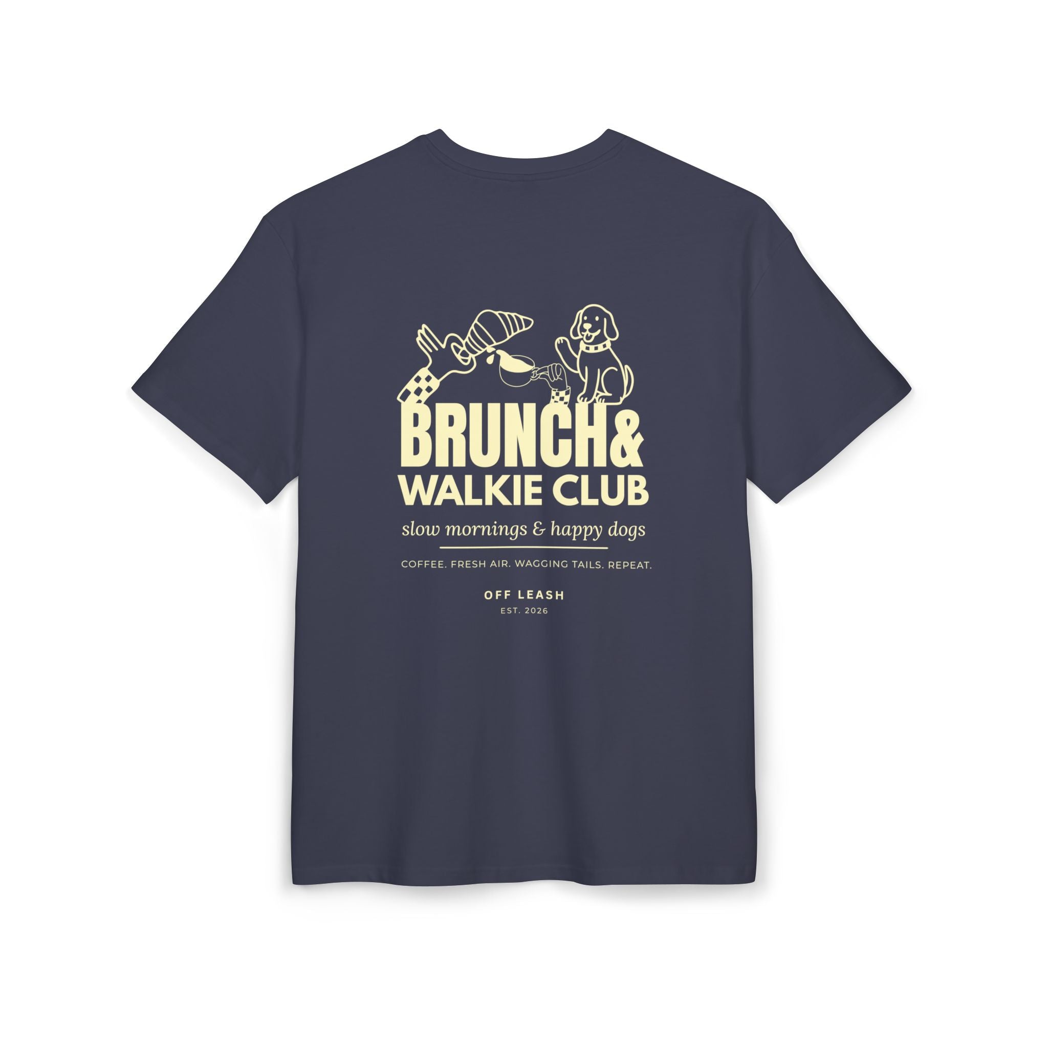 Brunch & Walkie Club Oversized T-Shirt OFFLEASH, 100% Baumwolle
