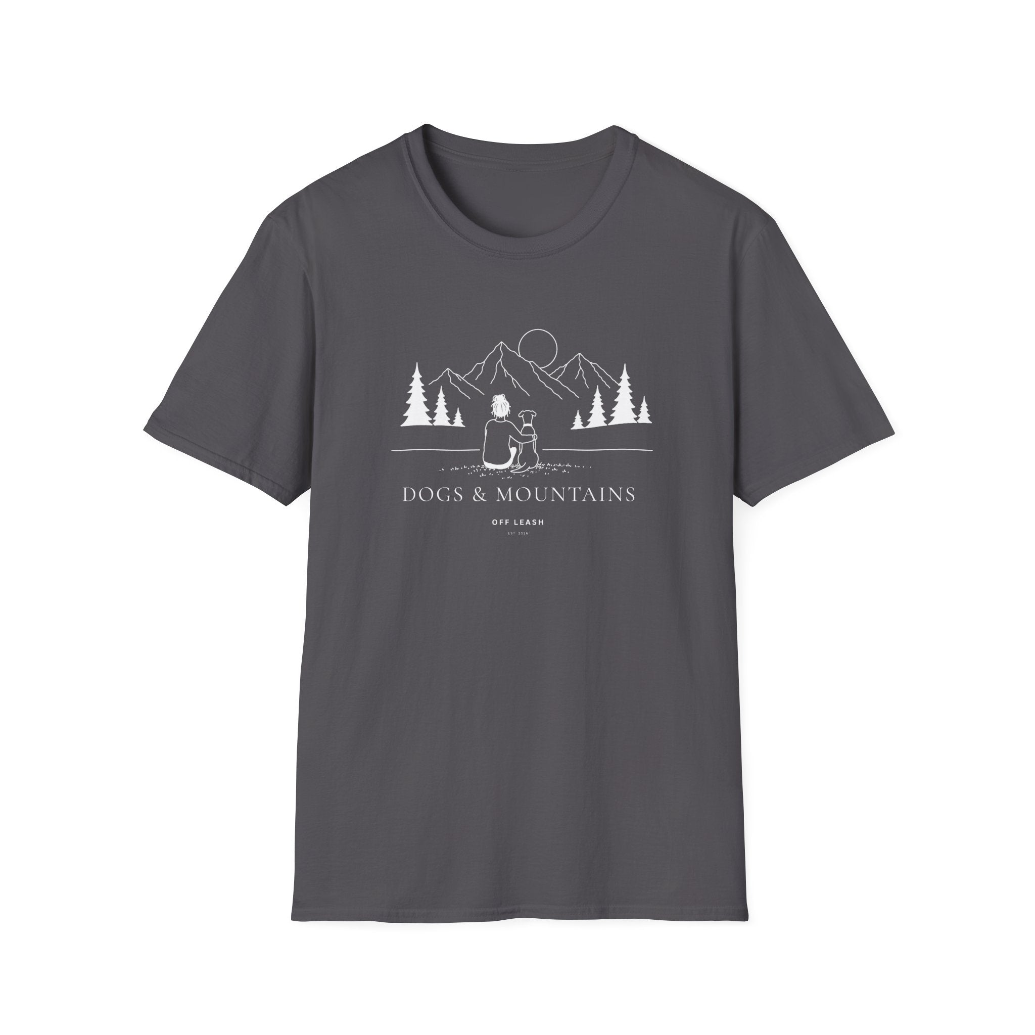 Dogs & Mountains T-Shirt, 100% Baumwolle