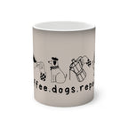 coffee. dogs. repeat. - Farbwechsel-Tasse