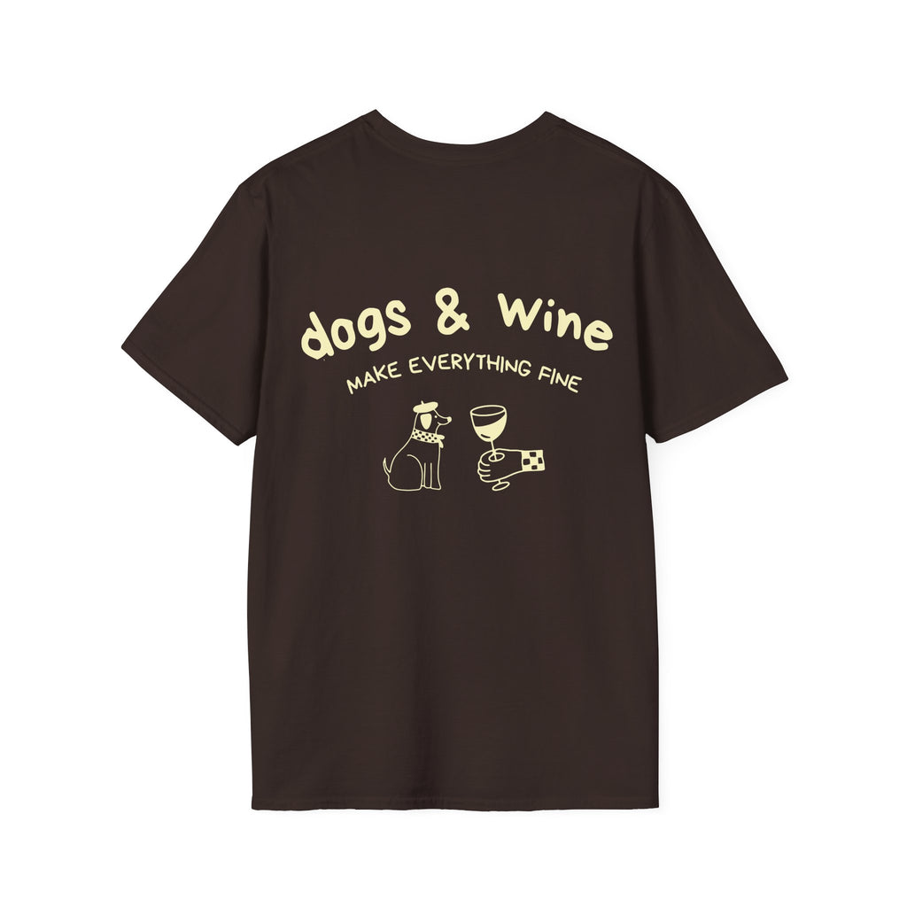Dogs & Wine T-Shirt OFFLEASH, 100% Baumwolle