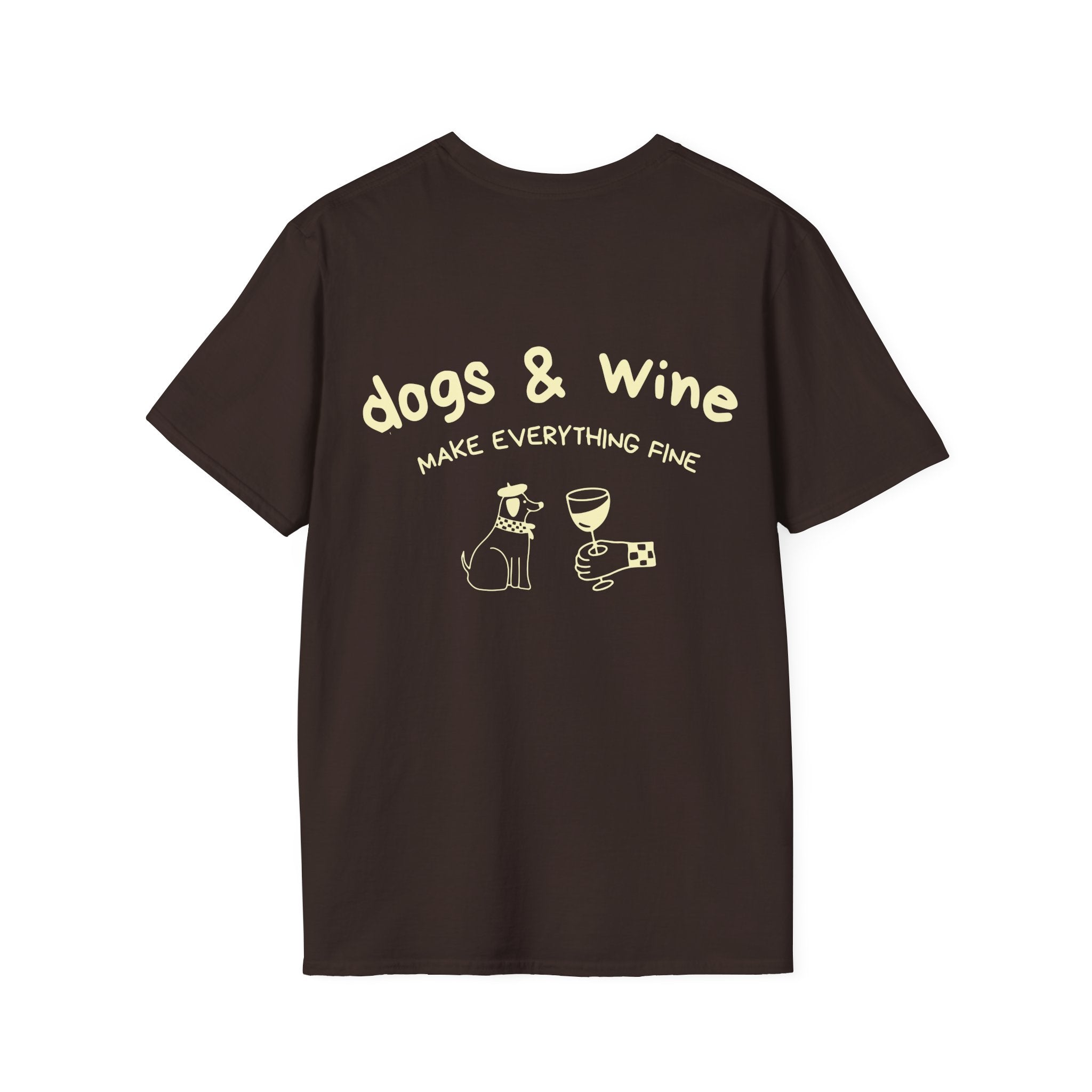 Dogs & Wine T-Shirt OFFLEASH, 100% Baumwolle