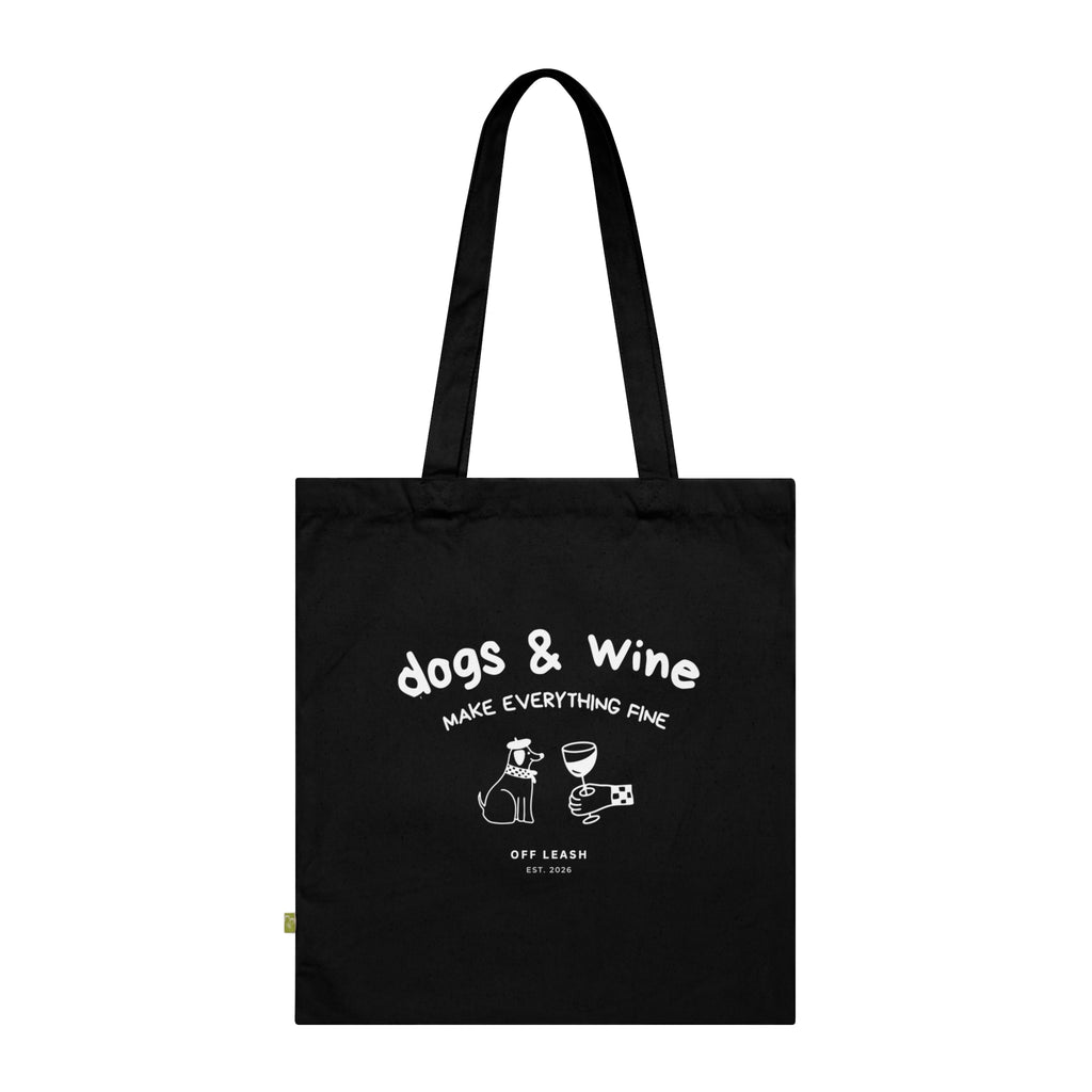 Dogs & Wine Stofftasche, OFFLEASH, 100% Baumwolle