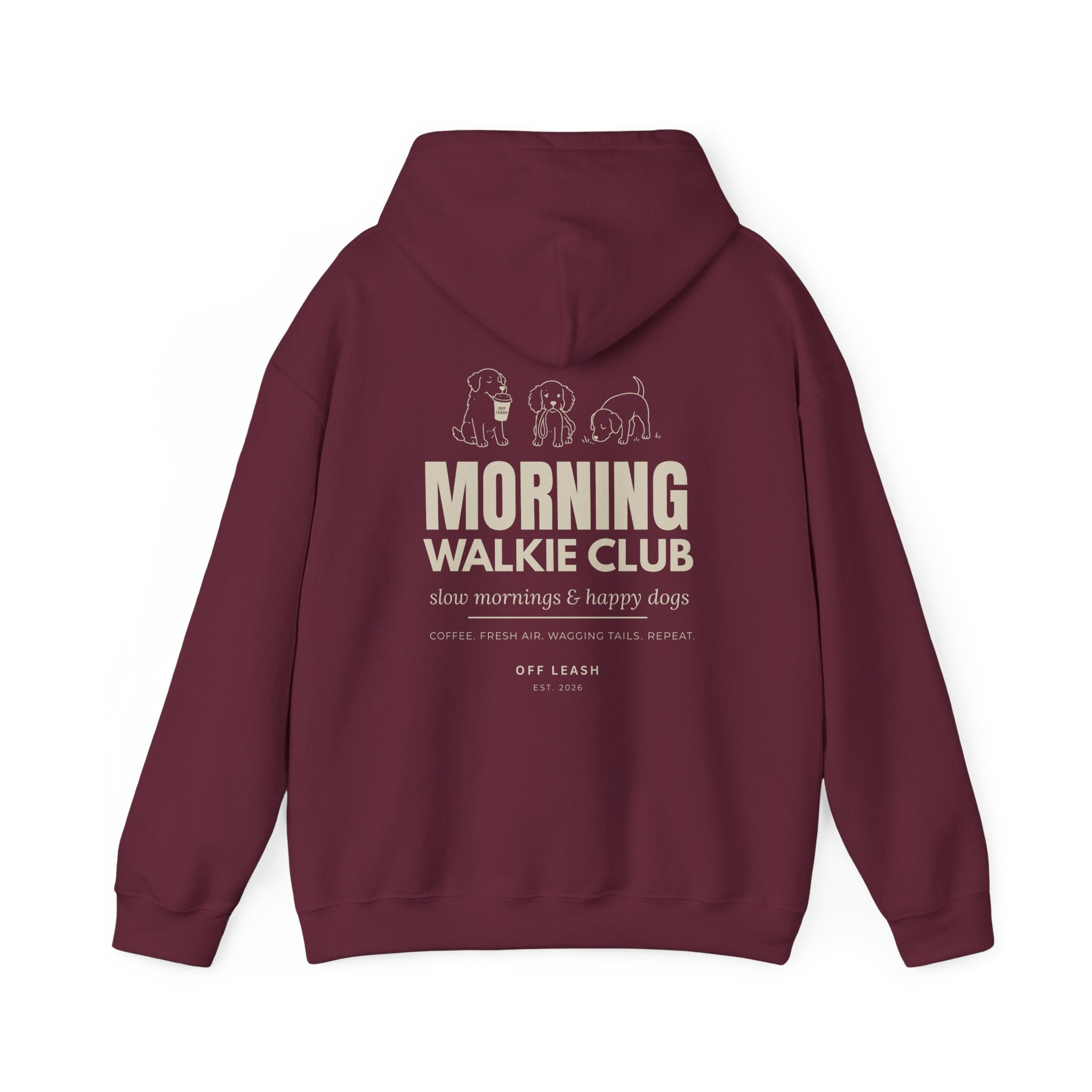 Morning Walkie Club Hoodie, OFFLEASH Hoodie Unisex