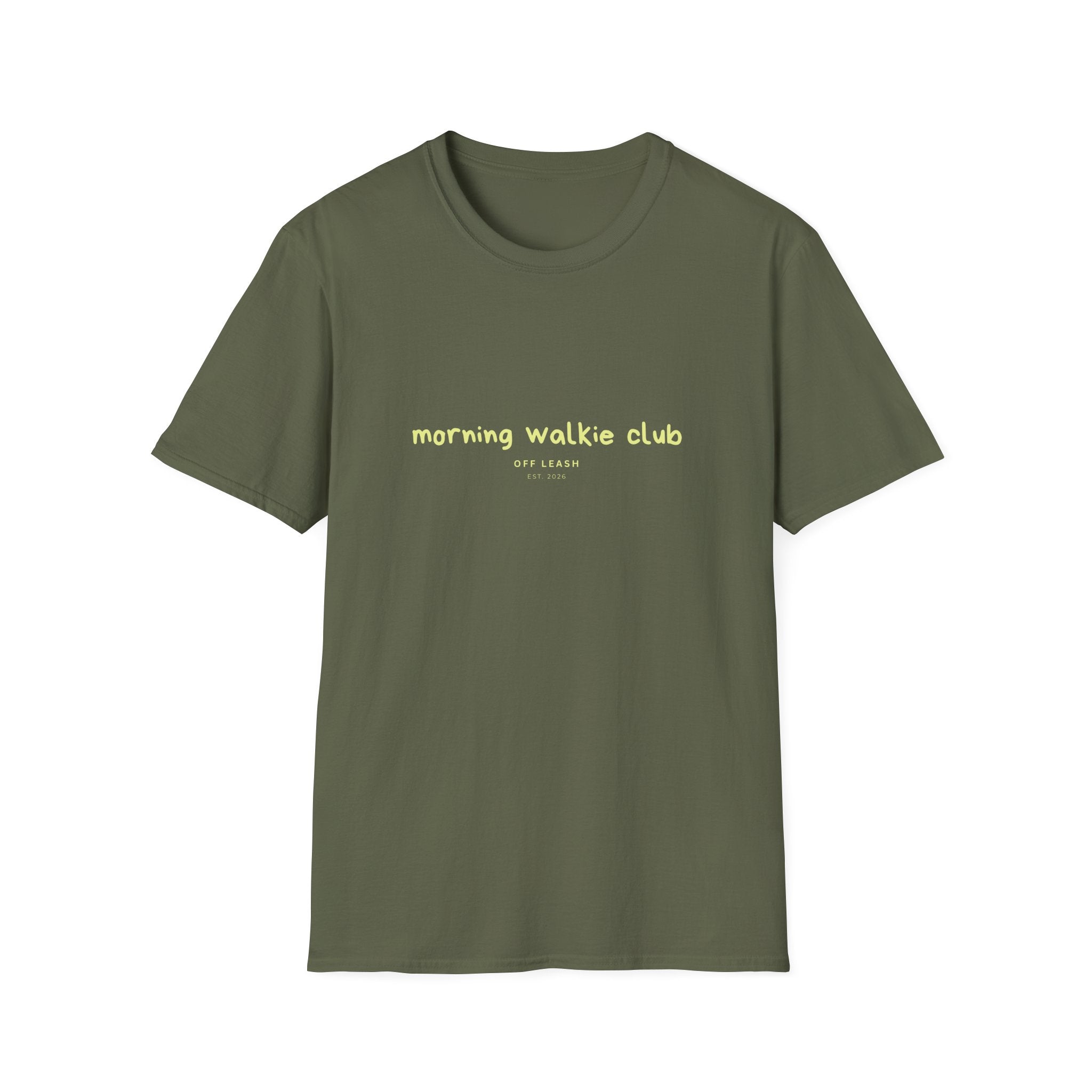 Morning Walkie Club T-Shirt OFFLEASH, 100% Baumwolle