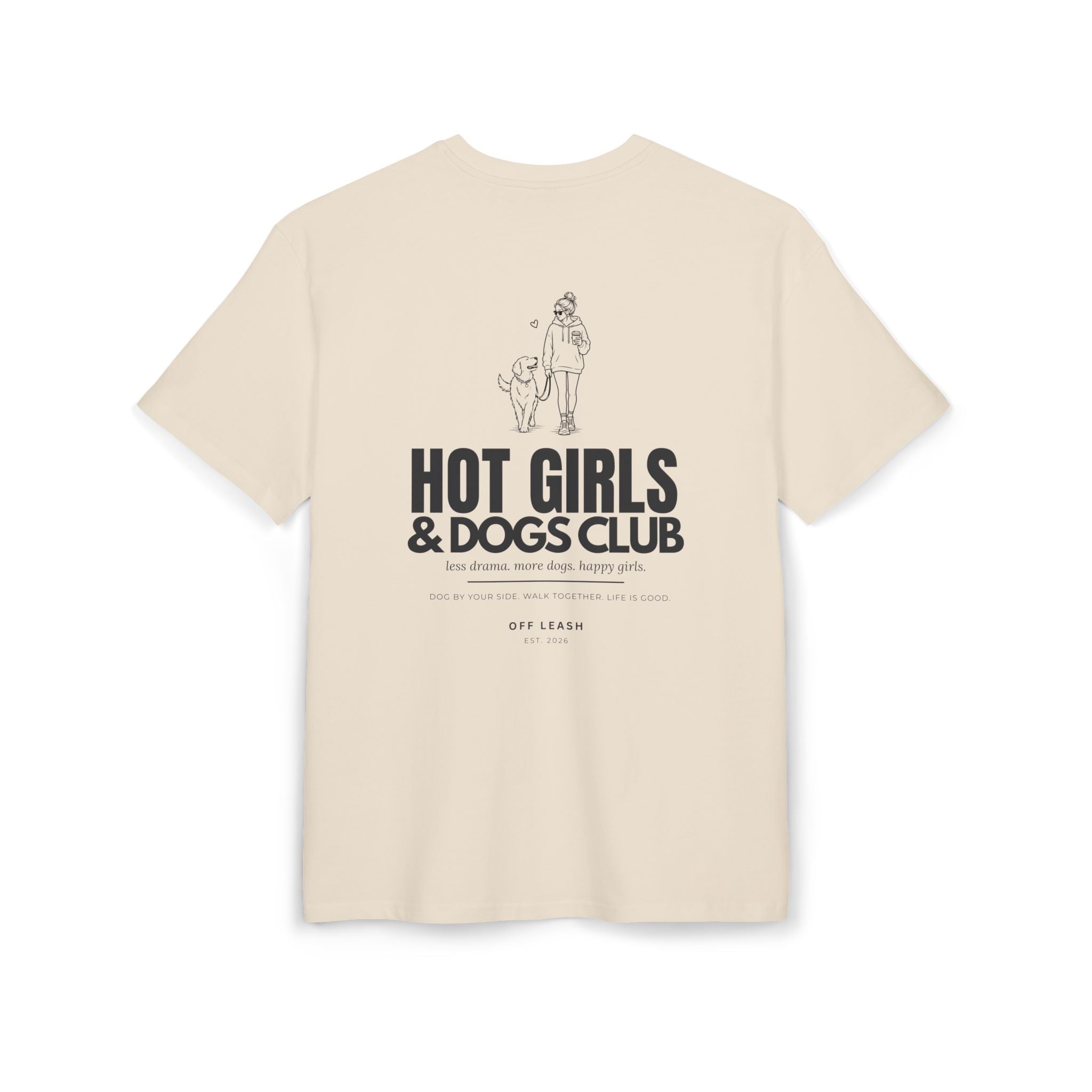 Hot Girls & Dogs Club T-Shirt Oversized, 100% Baumwolle