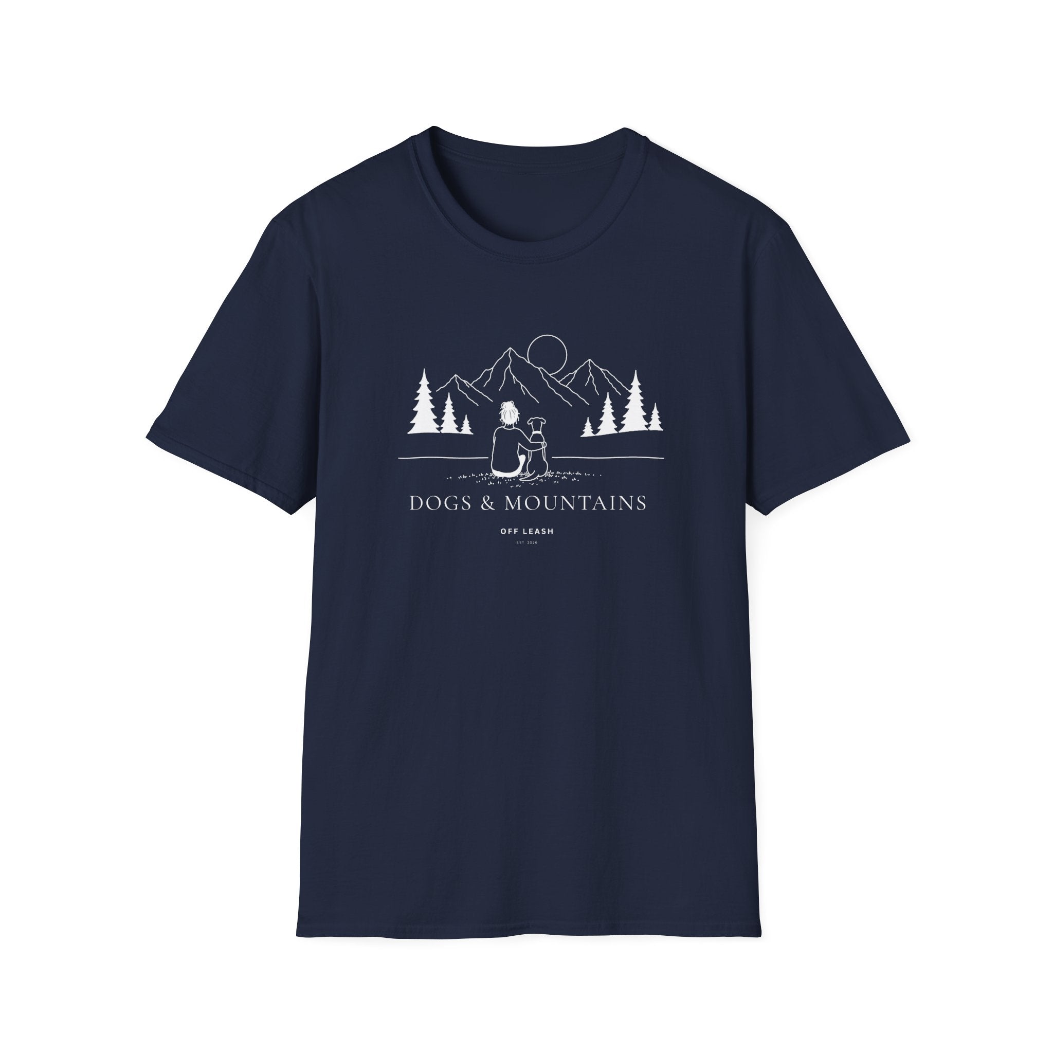 Dogs & Mountains T-Shirt, 100% Baumwolle