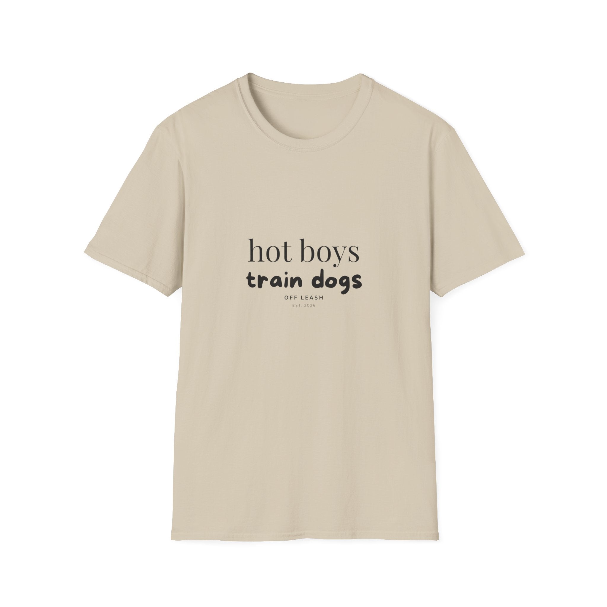hot boys train dogs T-Shirt, 100% Baumwolle