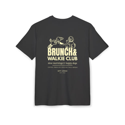 Brunch & Walkie Club Oversized T-Shirt OFFLEASH, 100% Baumwolle
