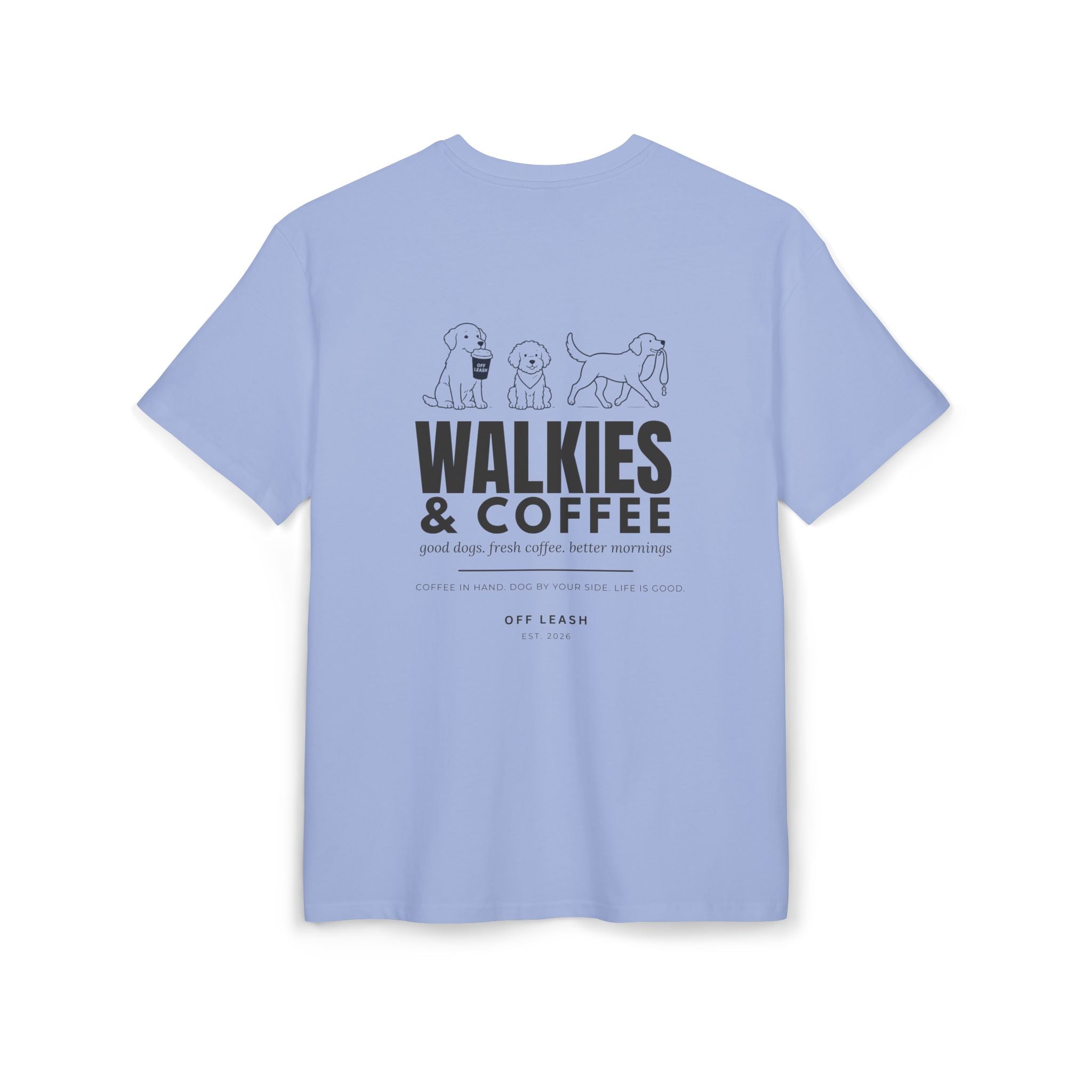 Walkies & Coffee Oversized T-Shirt OFFLEASH, 100% Baumwolle