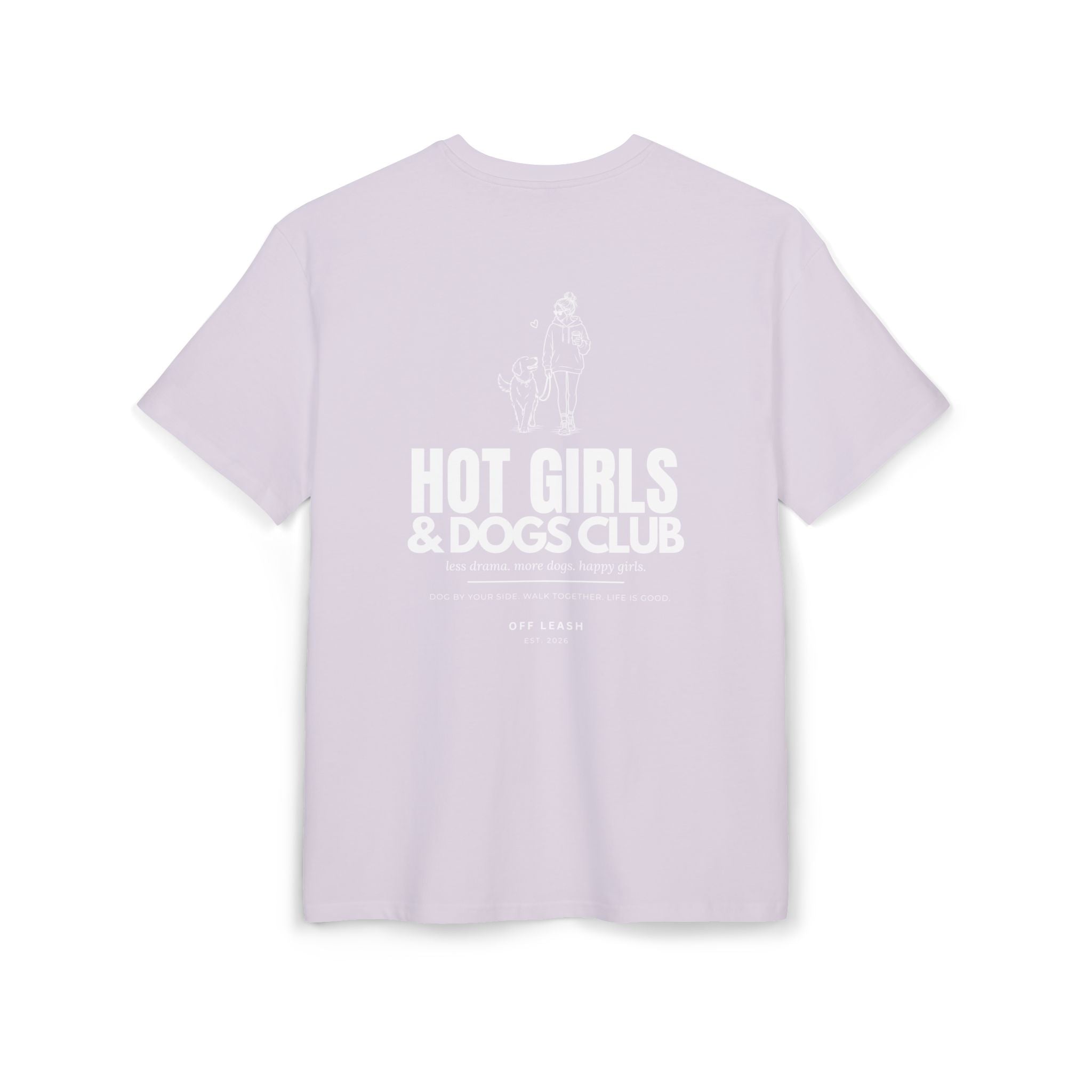 Hot Girls & Dogs Club T-Shirt Oversized, 100% Baumwolle