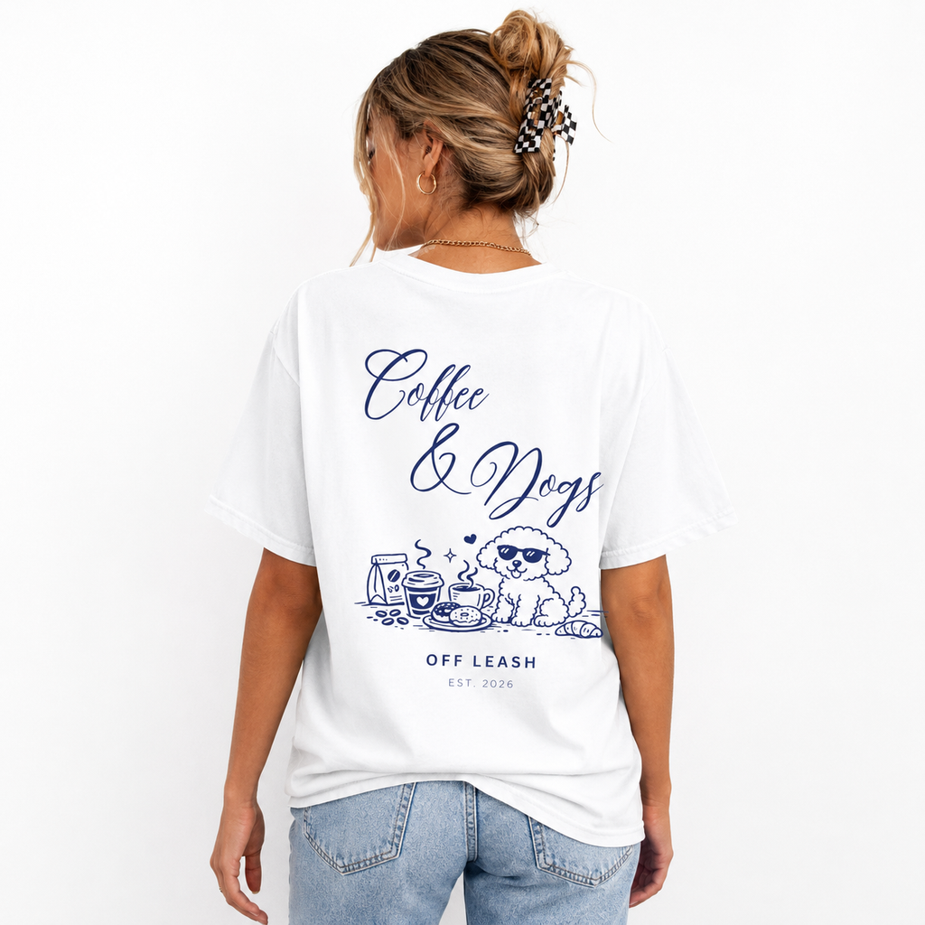 Coffee & Dogs T-Shirt OFFLEASH - 100% Baumwolle