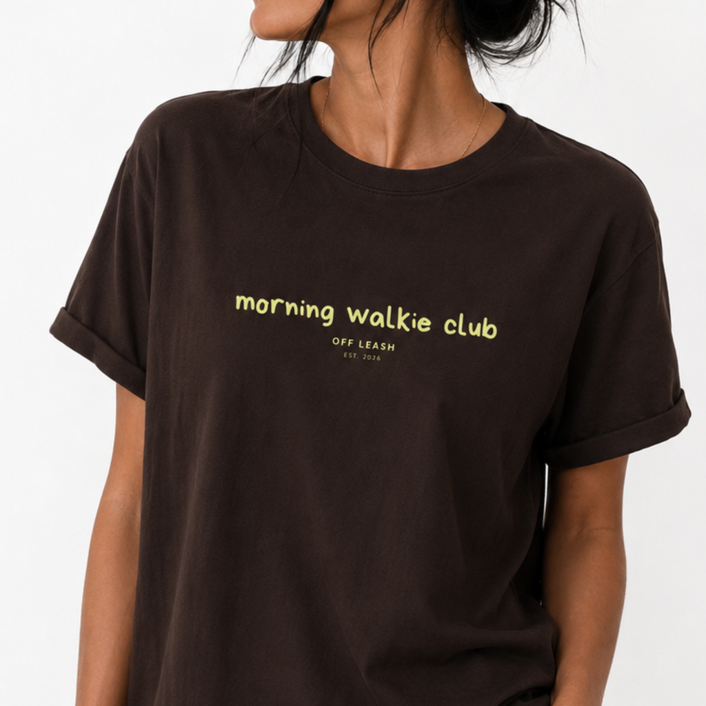 Morning Walkie Club T-Shirt OFFLEASH, 100% Baumwolle