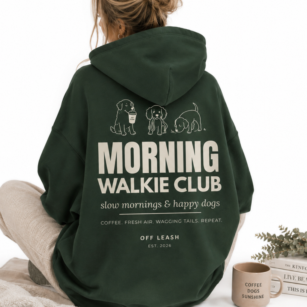 Morning Walkie Club Hoodie, OFFLEASH Hoodie Unisex