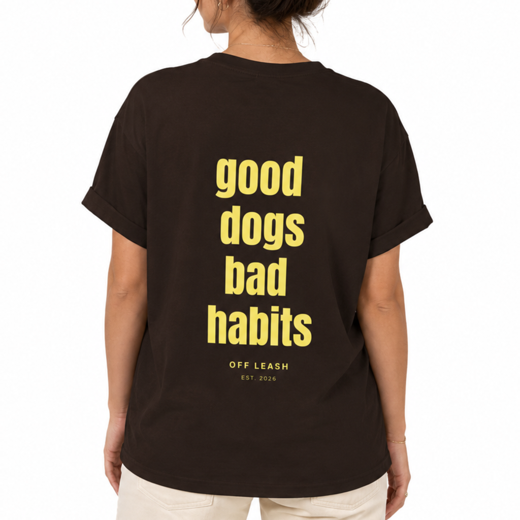 Good dogs bad habits T-Shirt OFFLEASH, 100% Baumwolle