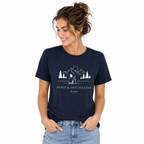Dogs & Mountains T-Shirt, 100% Baumwolle