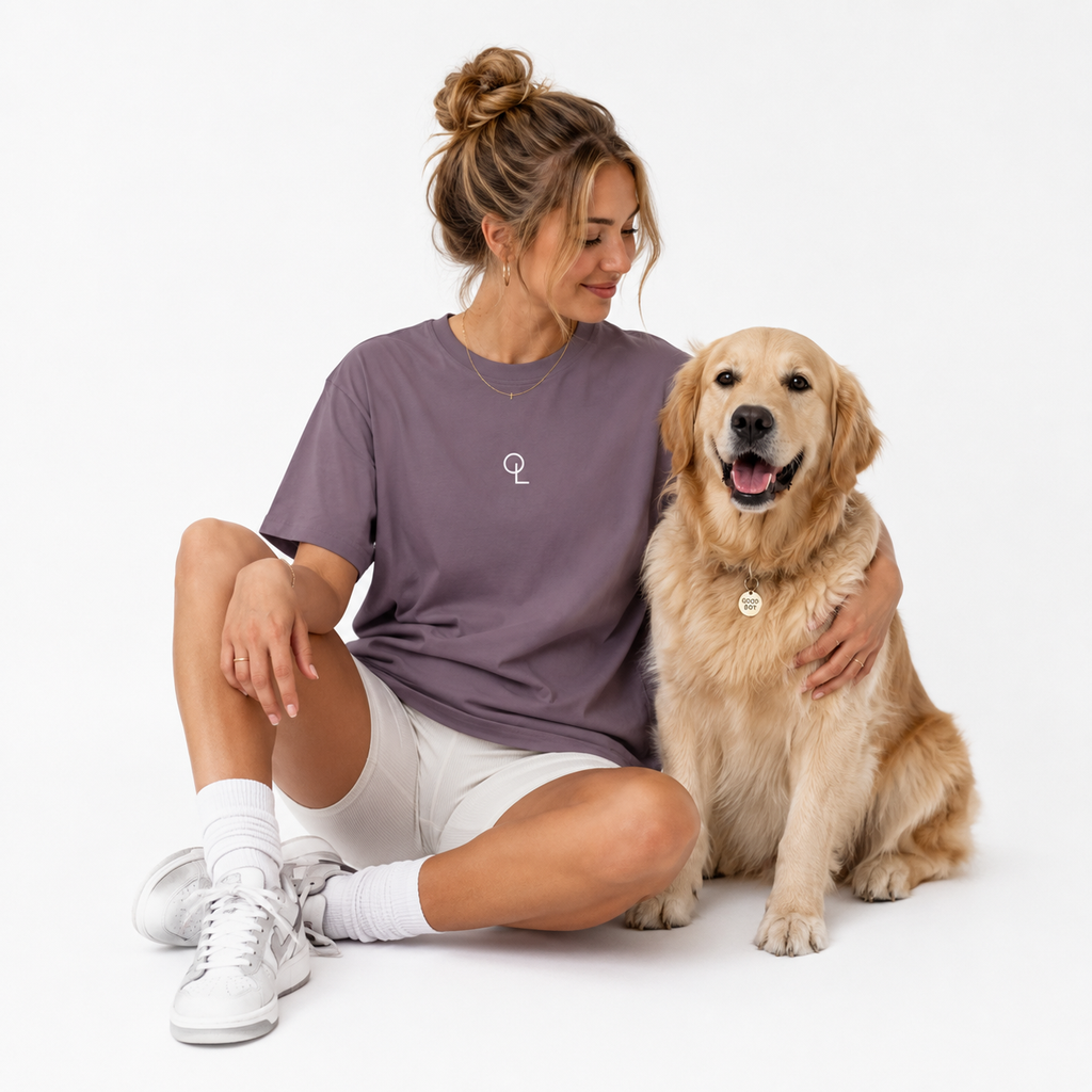 Hot Girls & Dogs Club T-Shirt Oversized, 100% Baumwolle