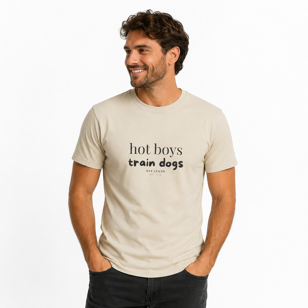 hot boys train dogs T-Shirt, 100% Baumwolle