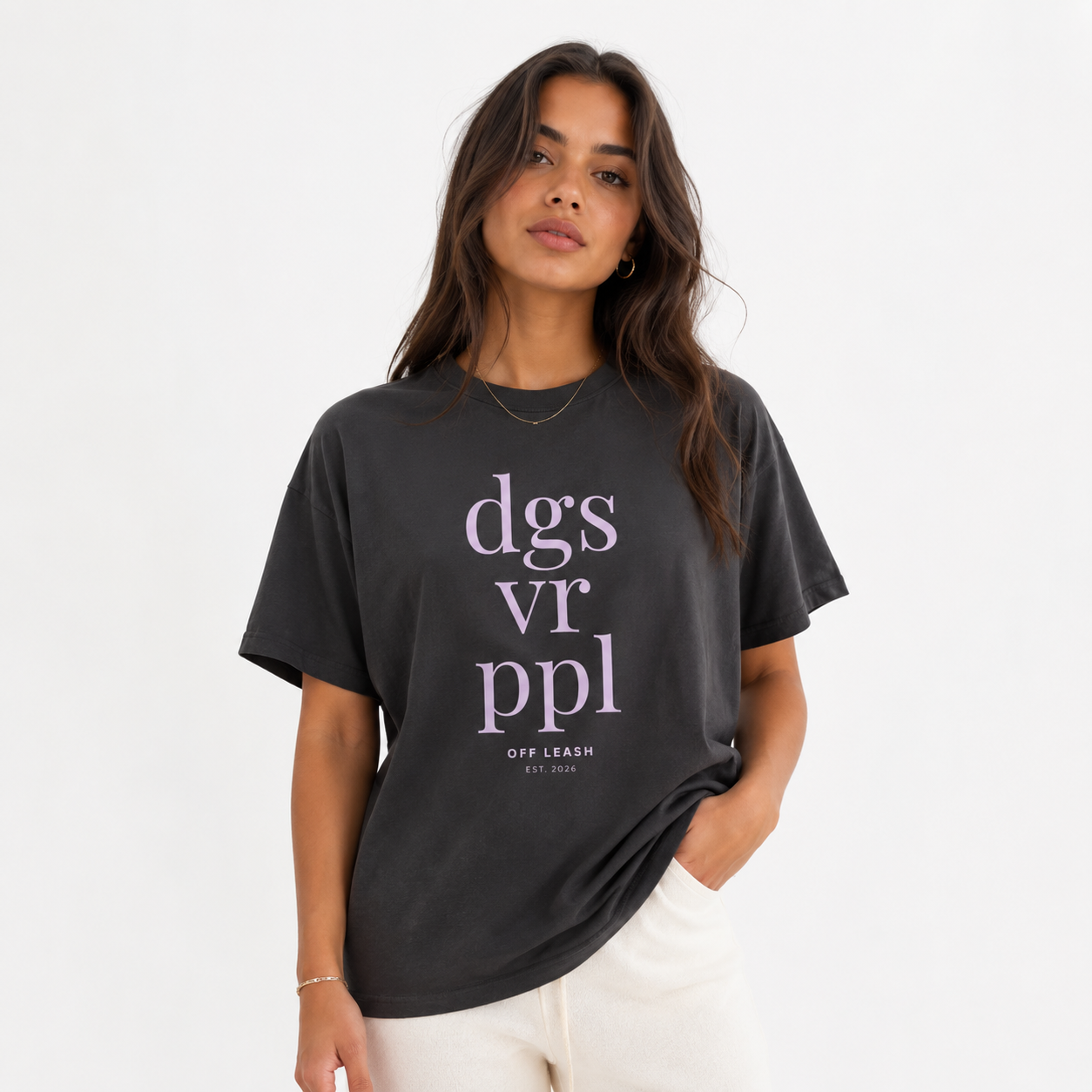 Dogs Over People – Oversized T-Shirt, 100% Baumwolle