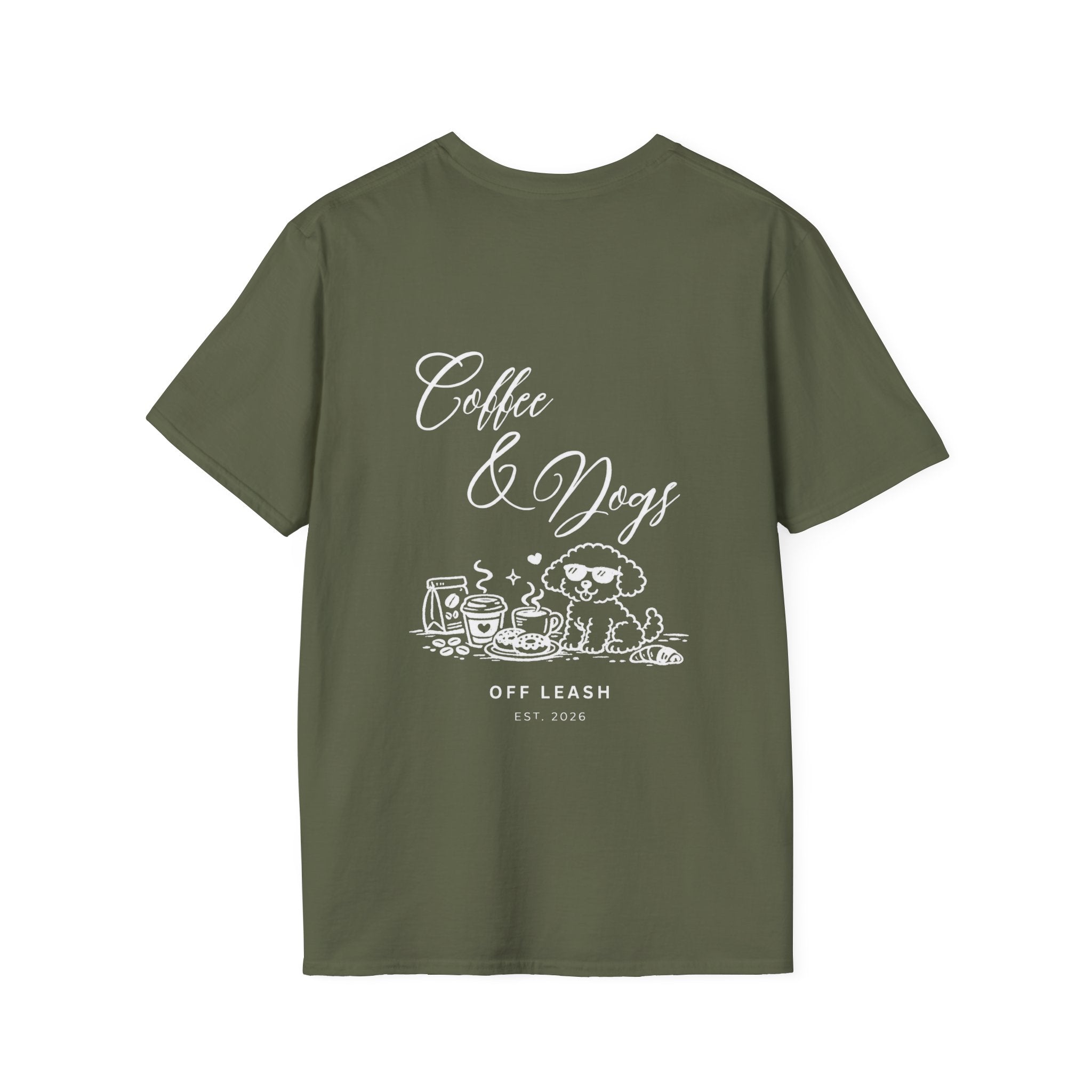 Coffee & Dogs T-Shirt OFFLEASH - 100% Baumwolle