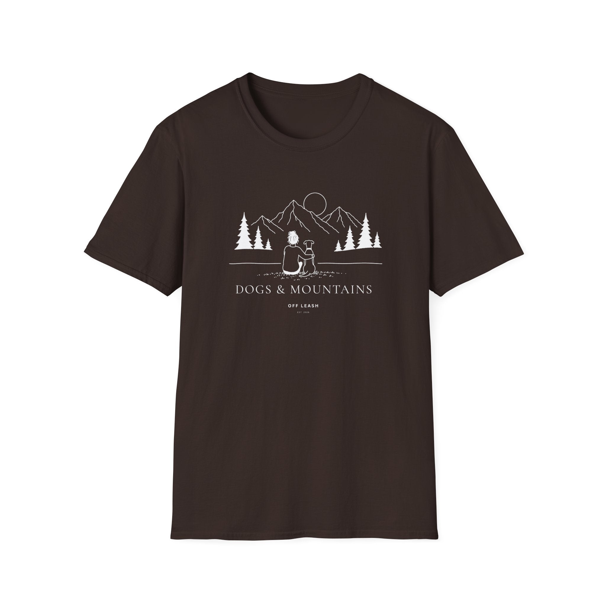 Dogs & Mountains T-Shirt, 100% Baumwolle