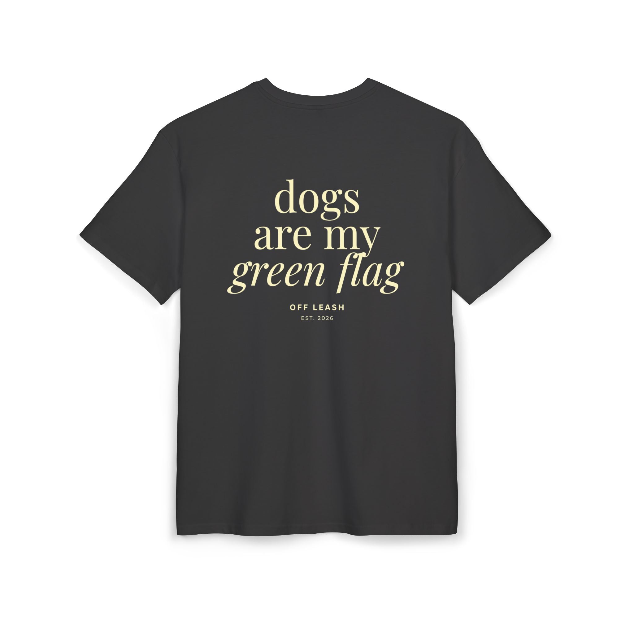 Dogs Are My Green Flag Oversized T-Shirt, 100% Baumwolle