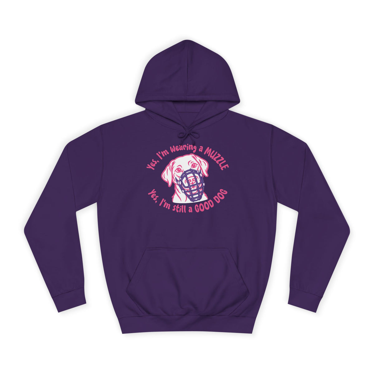 GOOD DOG WITH MUZZLE – Hoodie mit Maulkorb-Motiv