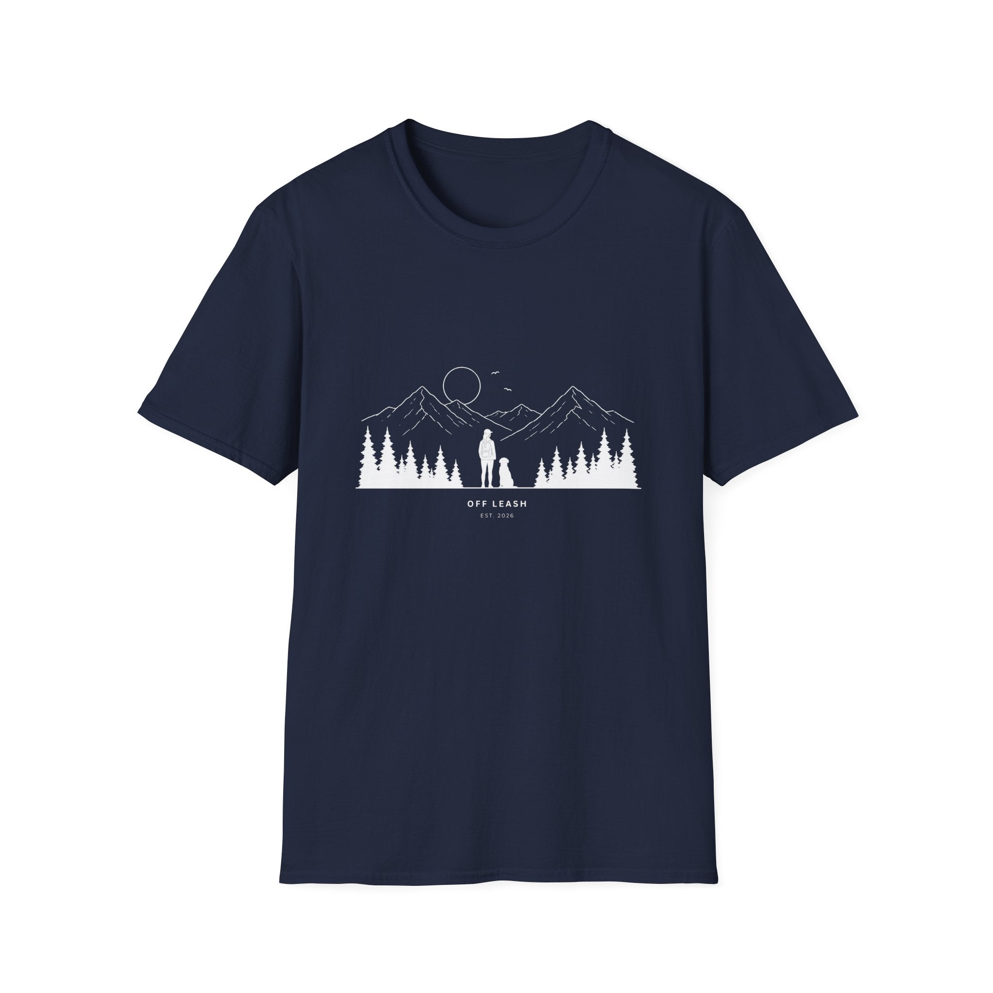 A girl, her dog and the mountains, T-Shirt 100% Baumwolle