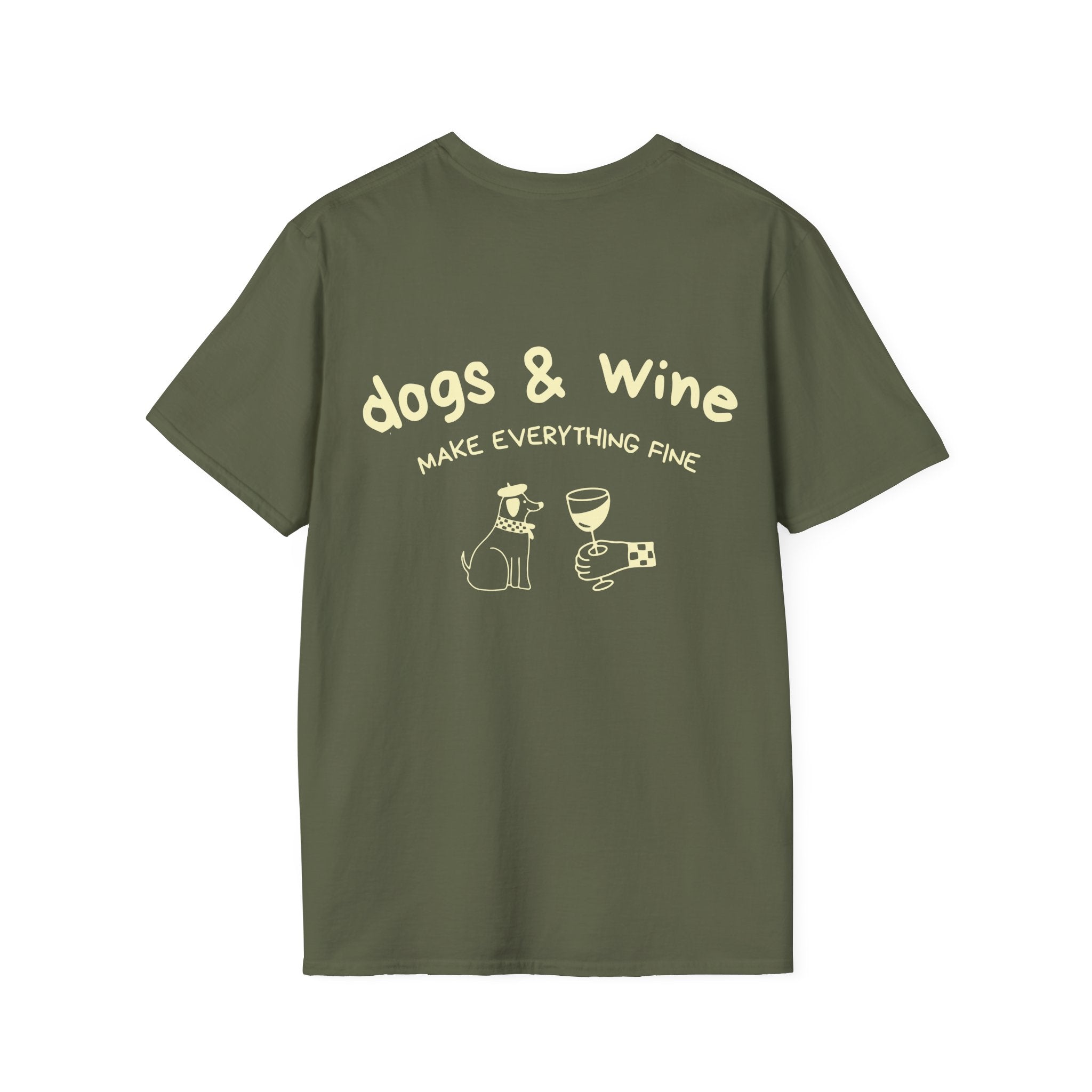 Dogs & Wine T-Shirt OFFLEASH, 100% Baumwolle