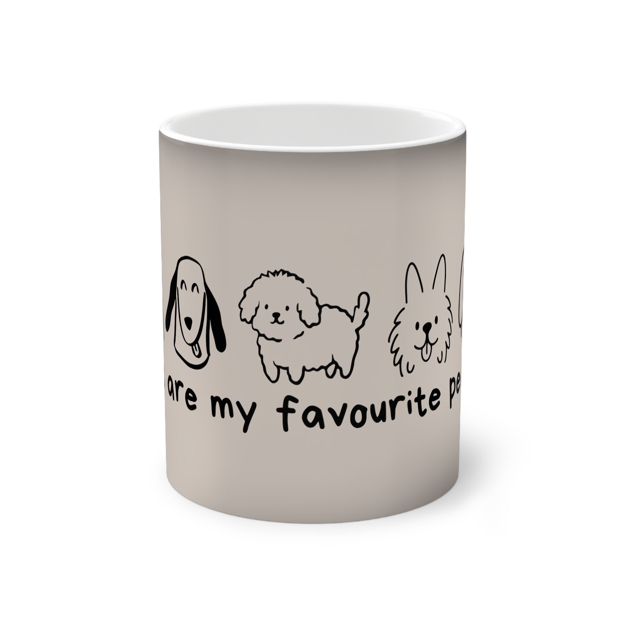 Dogs Are My Favourite People – Farbwechsel-Tasse