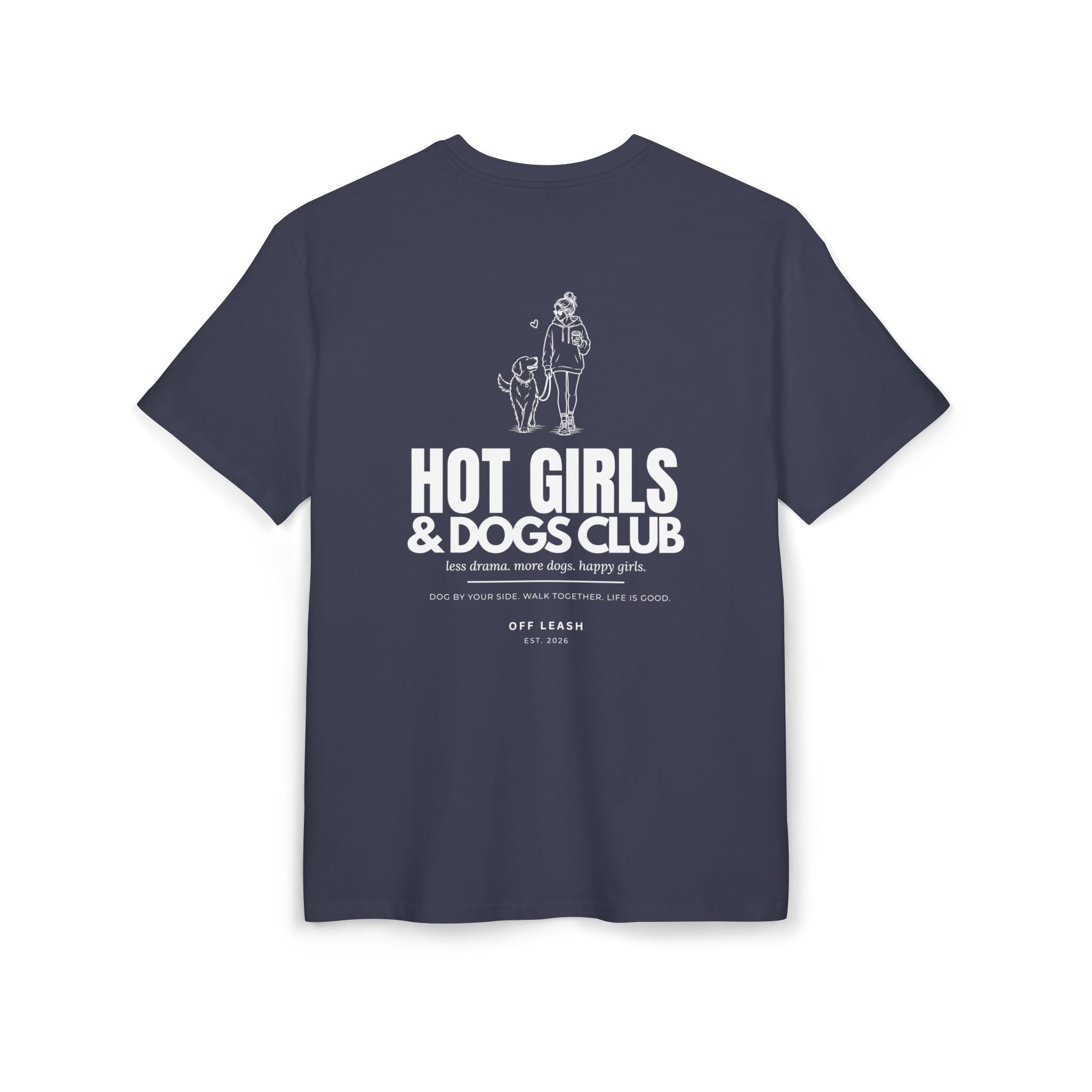 Hot Girls & Dogs Club T-Shirt Oversized, 100% Baumwolle