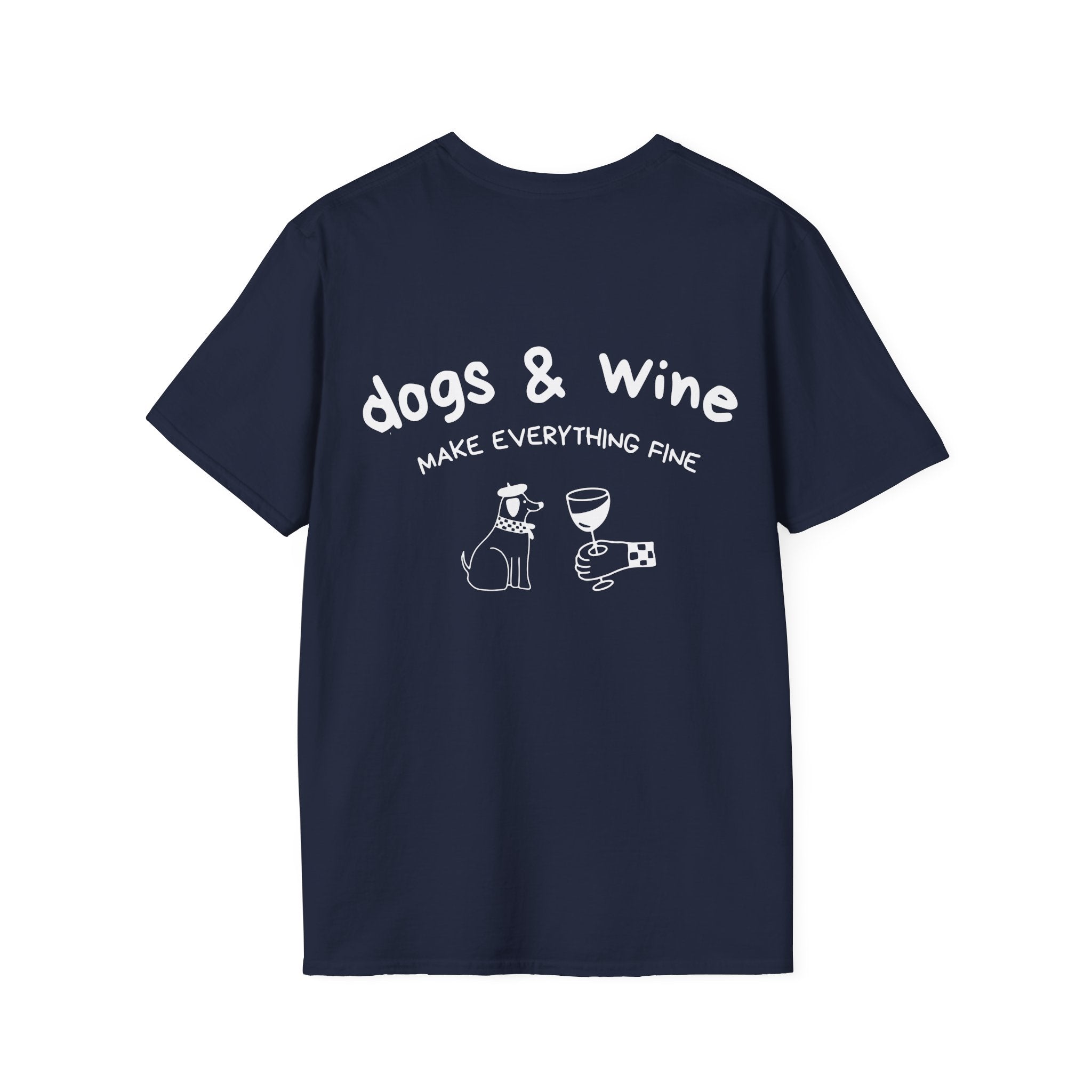 Dogs & Wine T-Shirt OFFLEASH, 100% Baumwolle