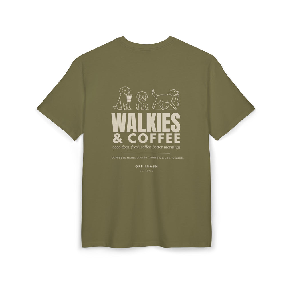 Walkies & Coffee Oversized T-Shirt OFFLEASH, 100% Baumwolle