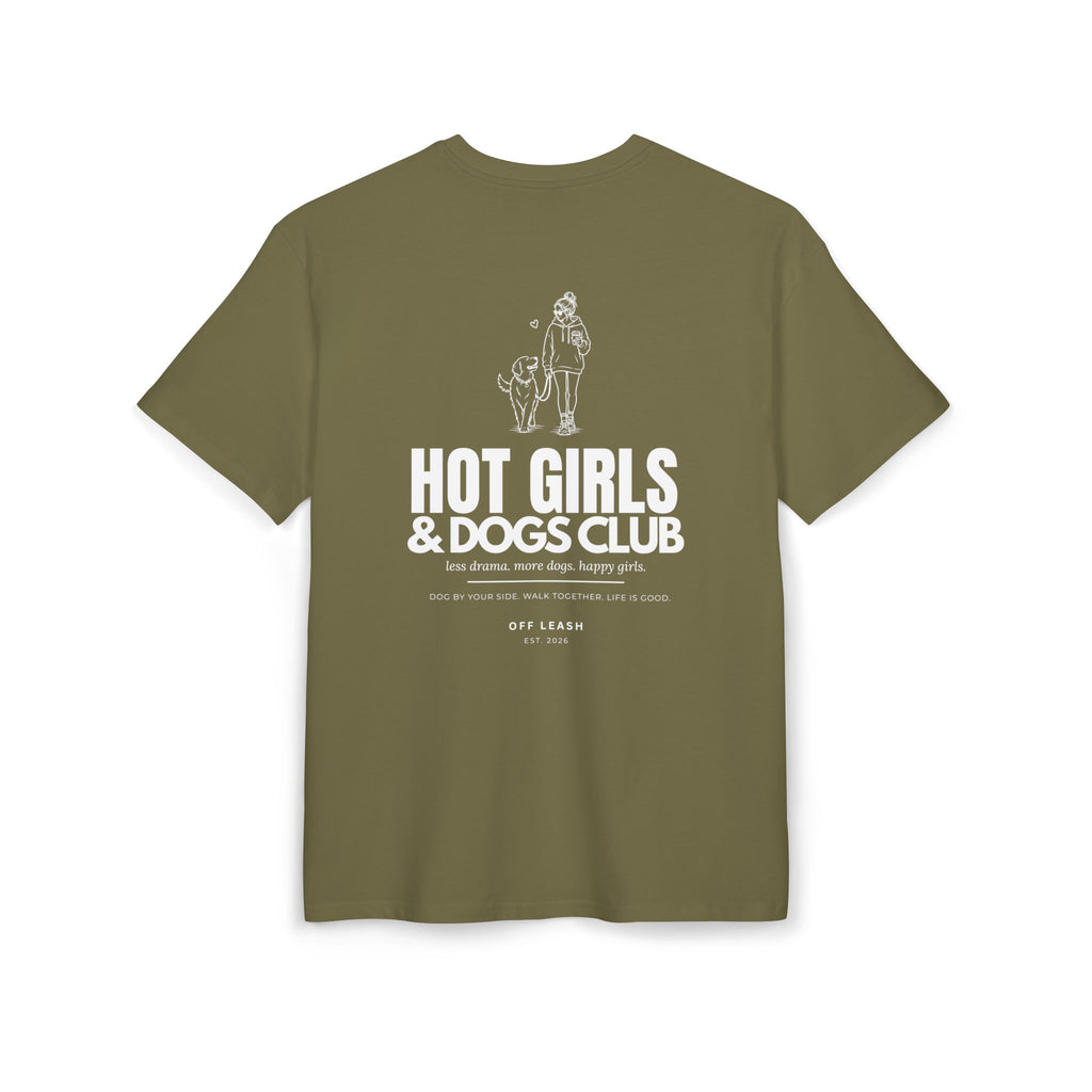 Hot Girls & Dogs Club T-Shirt Oversized, 100% Baumwolle