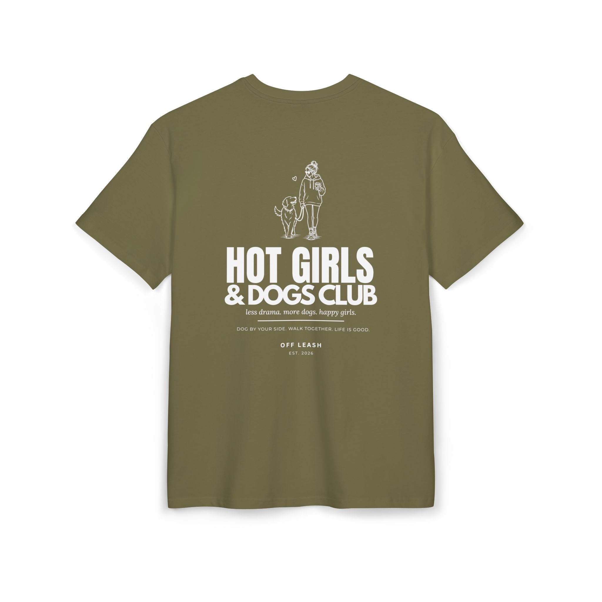 Hot Girls & Dogs Club T-Shirt Oversized, 100% Baumwolle