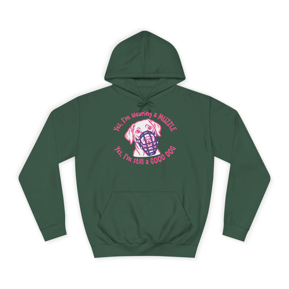 GOOD DOG WITH MUZZLE – Hoodie mit Maulkorb-Motiv