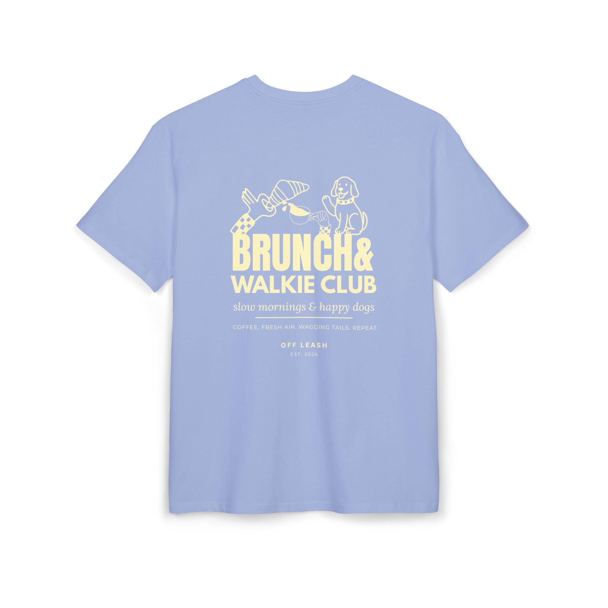 Brunch & Walkie Club Oversized T-Shirt OFFLEASH, 100% Baumwolle