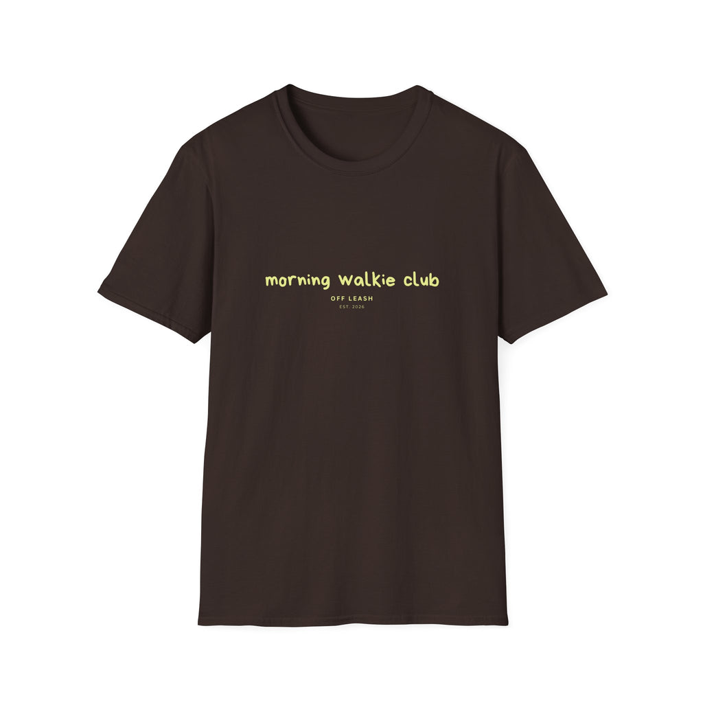 Morning Walkie Club T-Shirt OFFLEASH, 100% Baumwolle