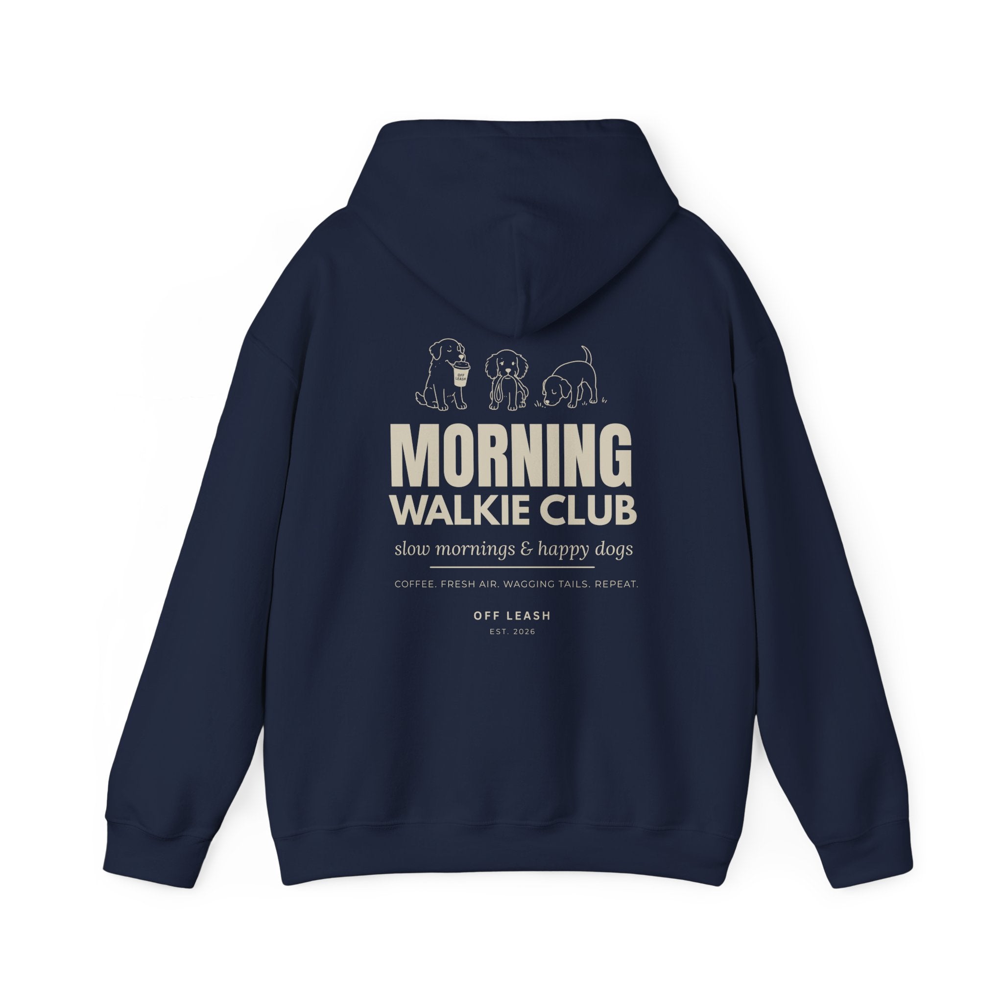 Morning Walkie Club Hoodie, OFFLEASH Hoodie Unisex