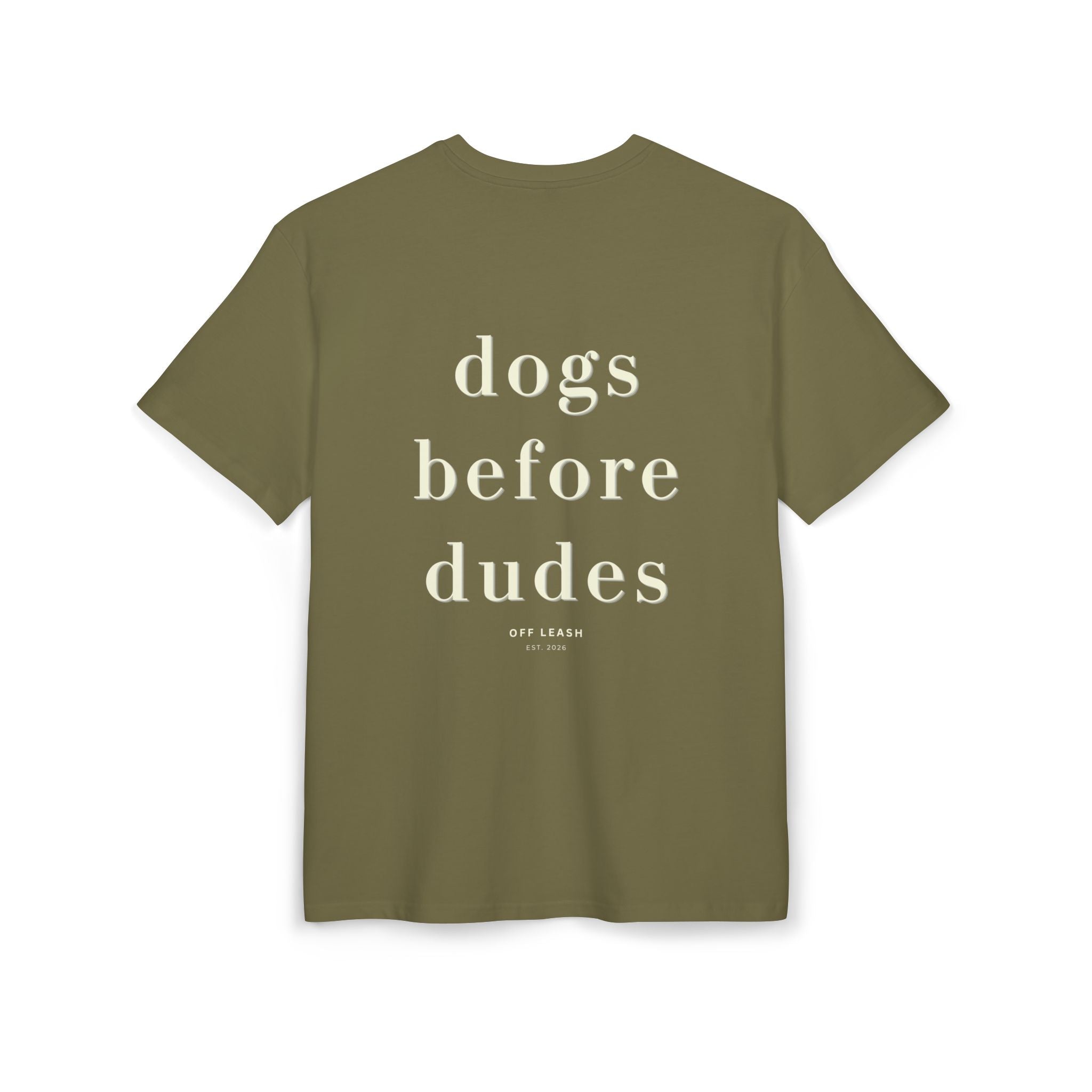 Dogs Before Dudes – Oversized T-Shirt, 100% Baumwolle