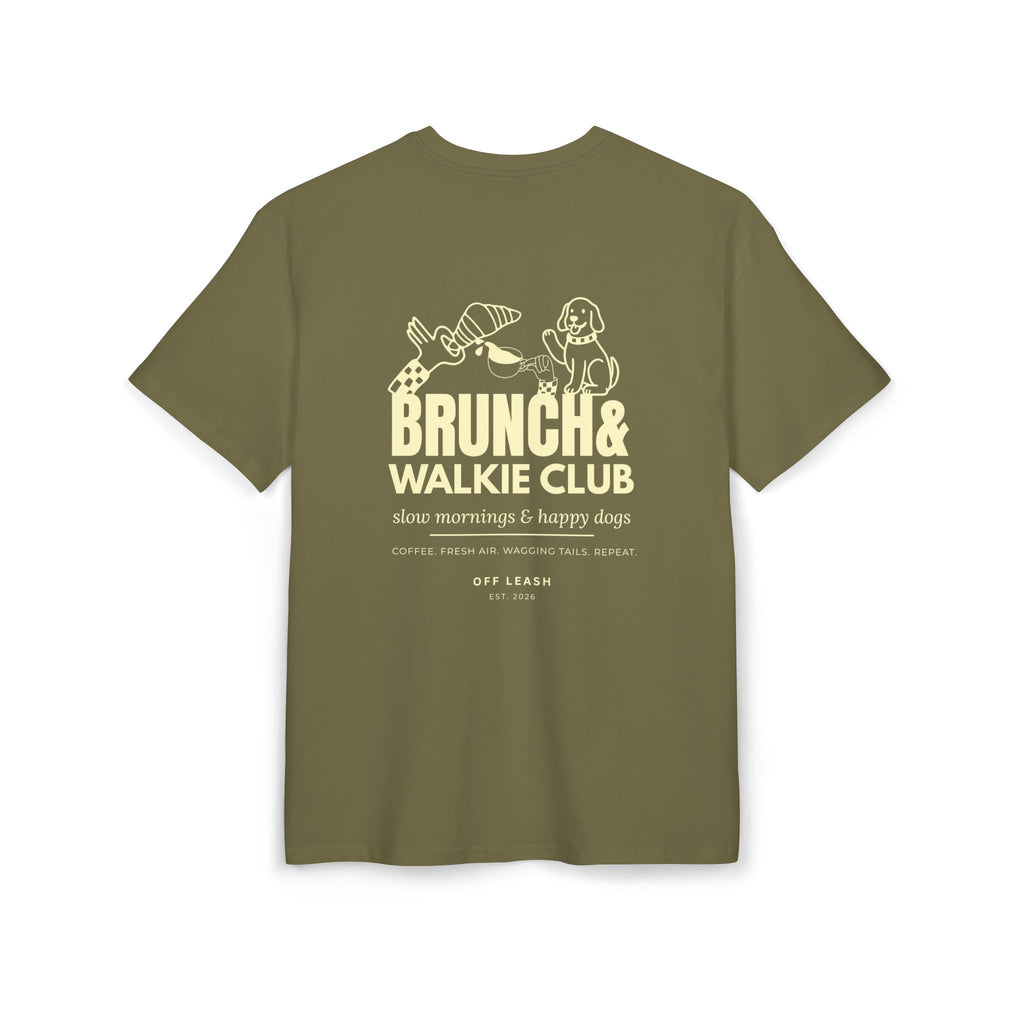 Brunch & Walkie Club Oversized T-Shirt OFFLEASH, 100% Baumwolle