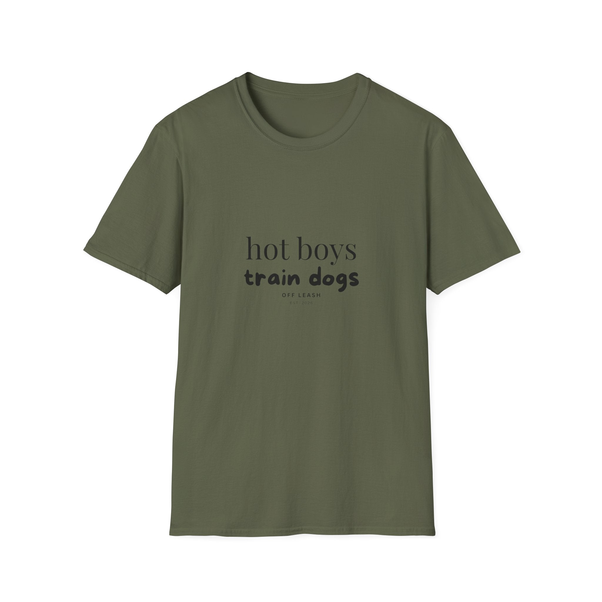 hot boys train dogs T-Shirt, 100% Baumwolle
