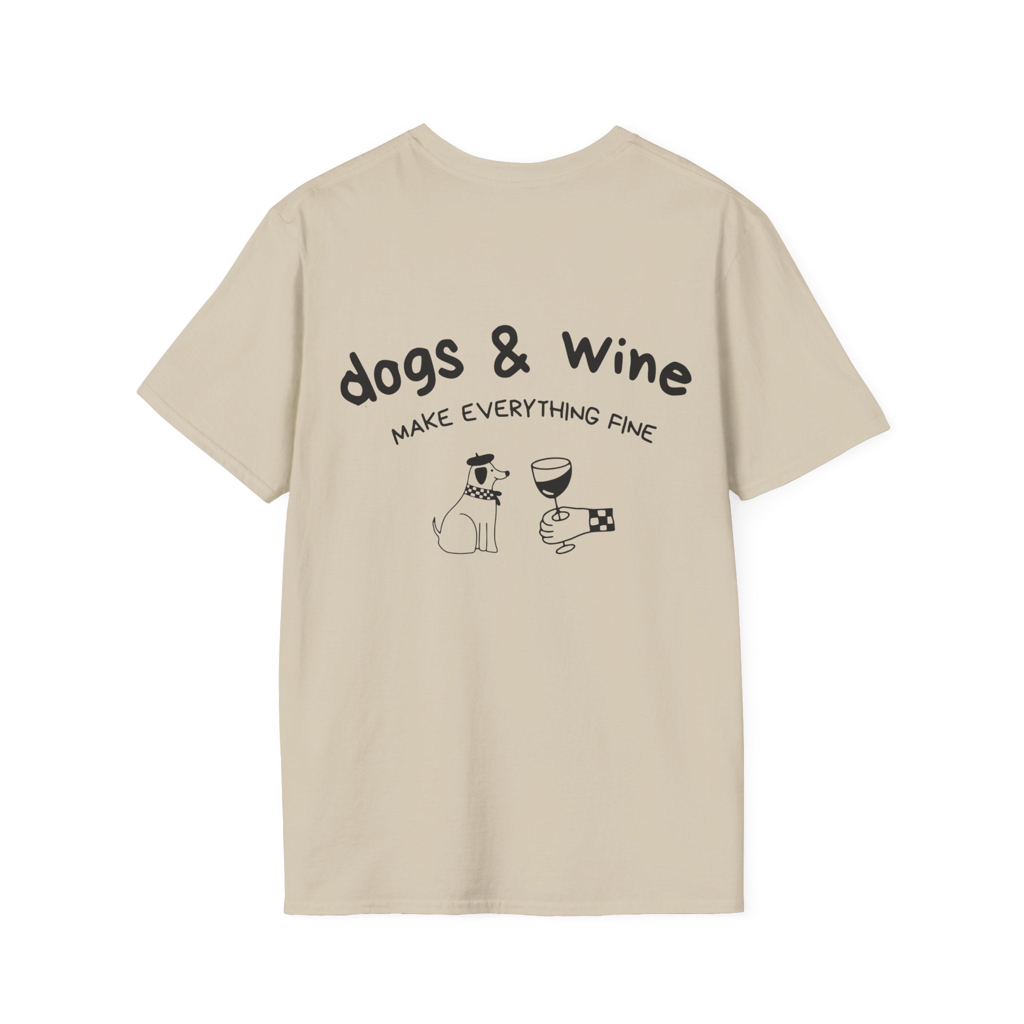 Dogs & Wine T-Shirt OFFLEASH, 100% Baumwolle