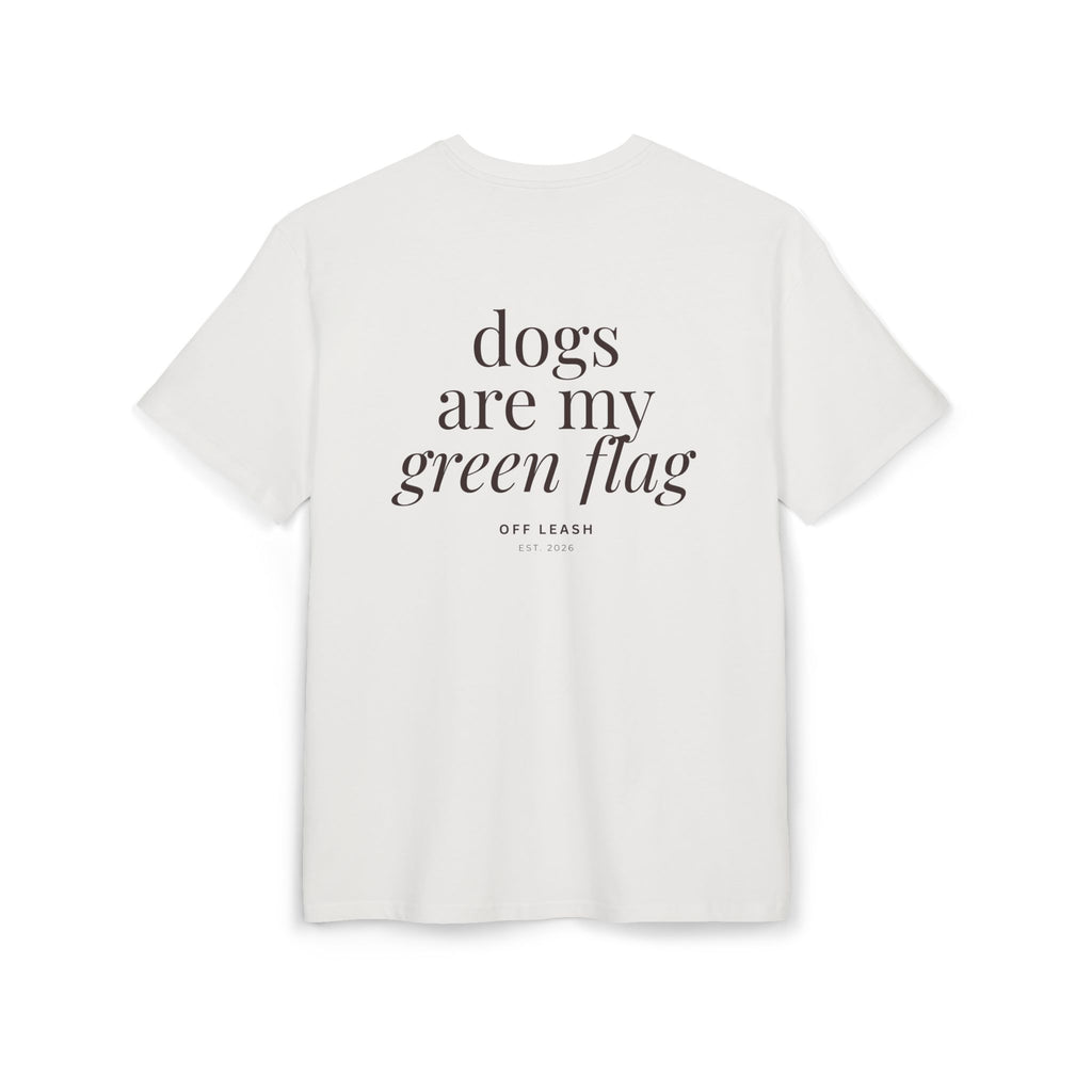 Dogs Are My Green Flag Oversized T-Shirt, 100% Baumwolle