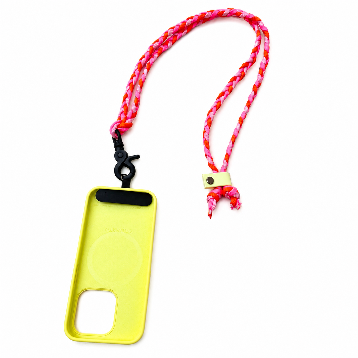 Handykette "Neon Summer" aus Paracord, pink-orange
