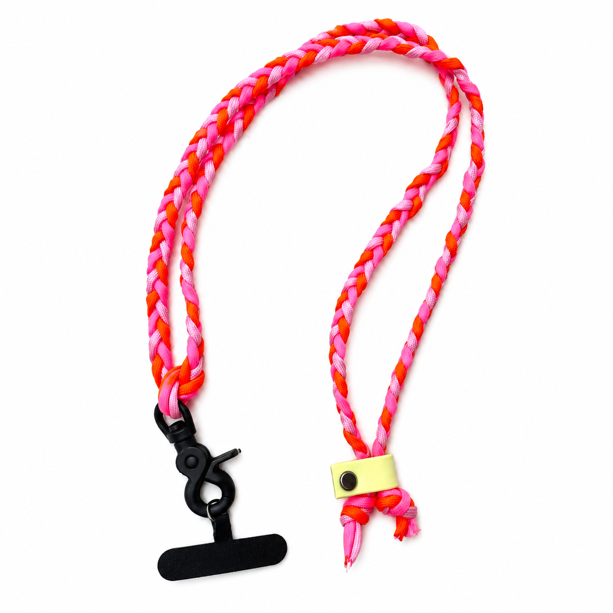 Handykette "Neon Summer" aus Paracord, pink-orange