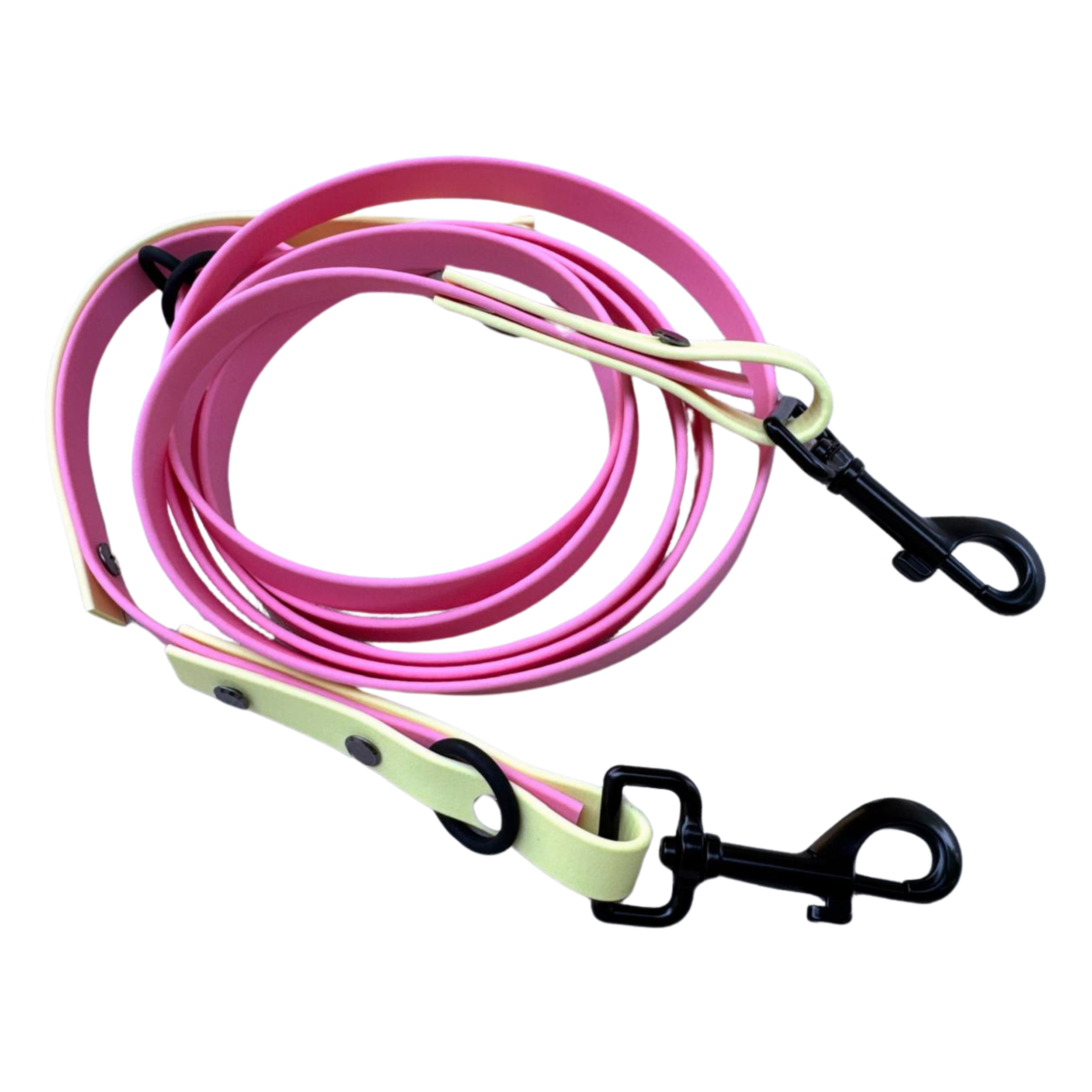 4-in-1 Biothane Leine "Pink Lemonade"