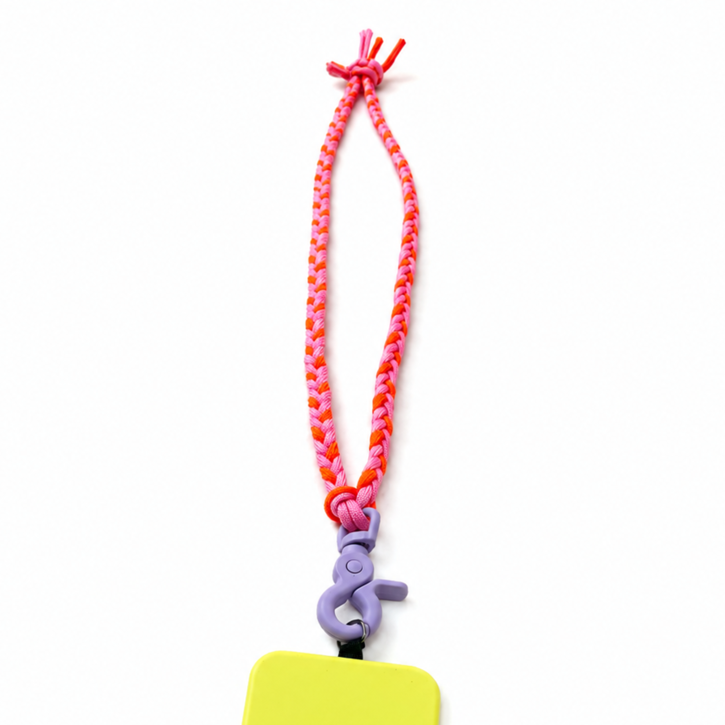 Handykette "Flieder Summer" aus Paracord, flieder-orange