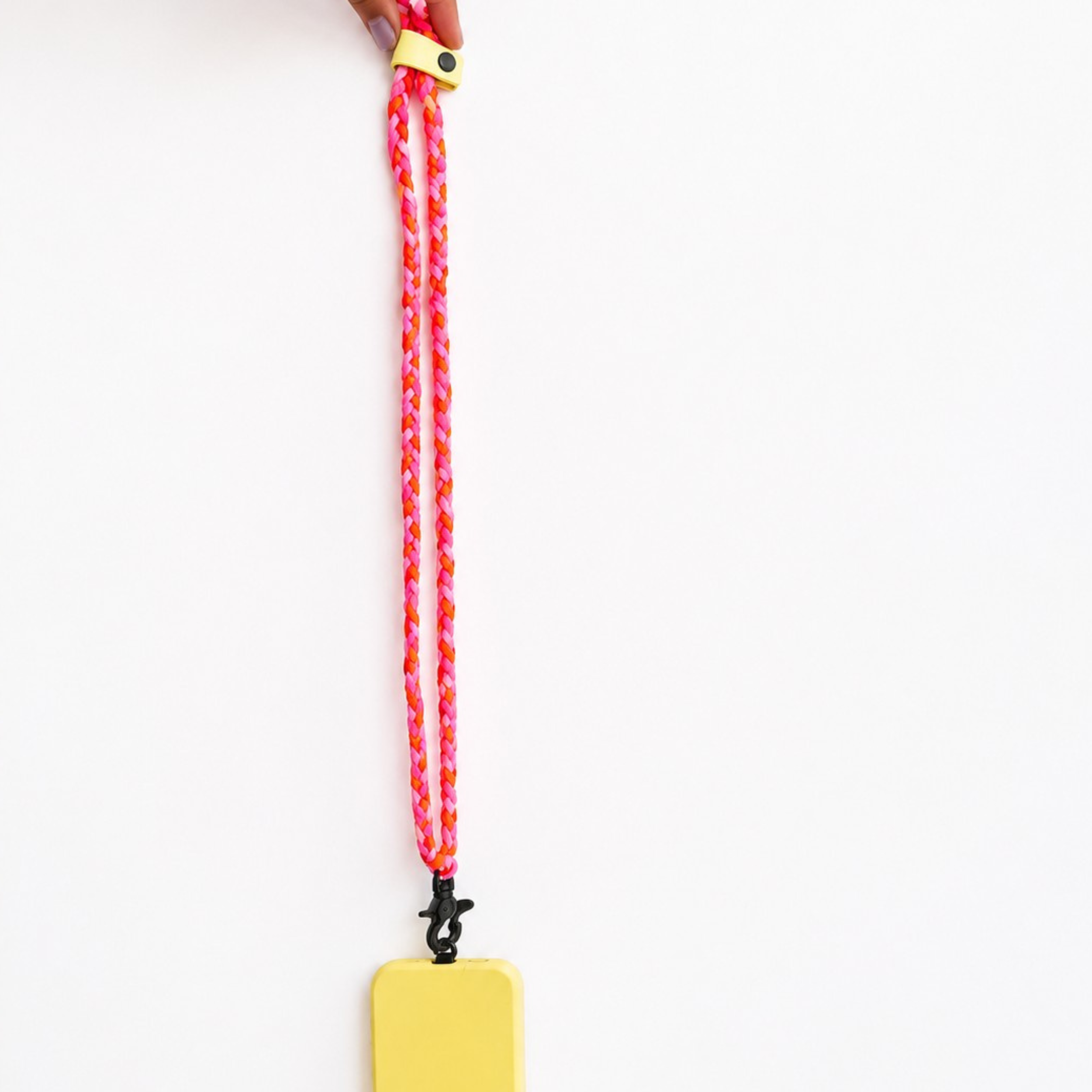 Handykette "Neon Summer" aus Paracord, pink-orange