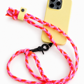 Handykette "Neon Summer" aus Paracord, pink-orange