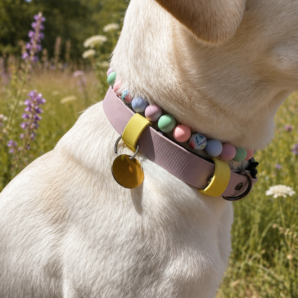 Hundeaccessoire Perlenhalskette „Pastel Garden"